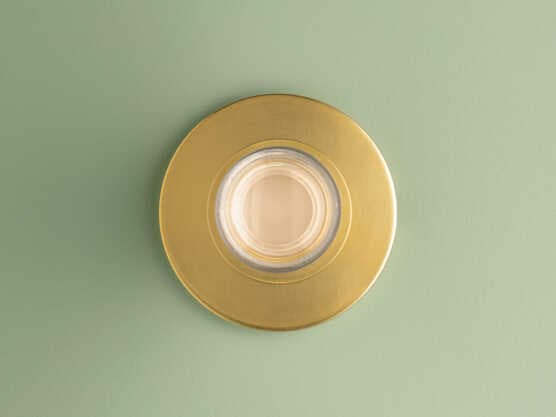 Mitzi Claudie 1-Light Aged Brass Cylinder Flush Mount