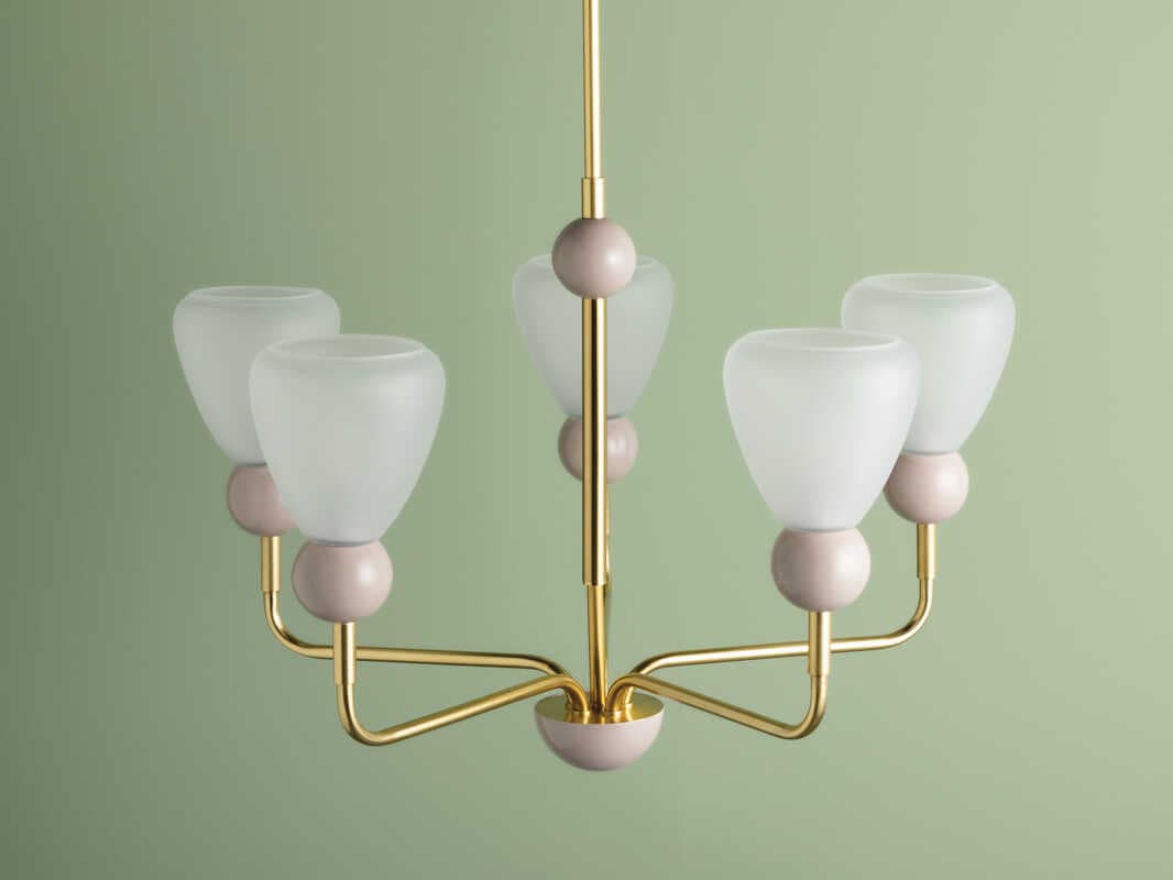 Mitzi Doreen 5-Light Aged Brass Soft Peignoir Chandelier