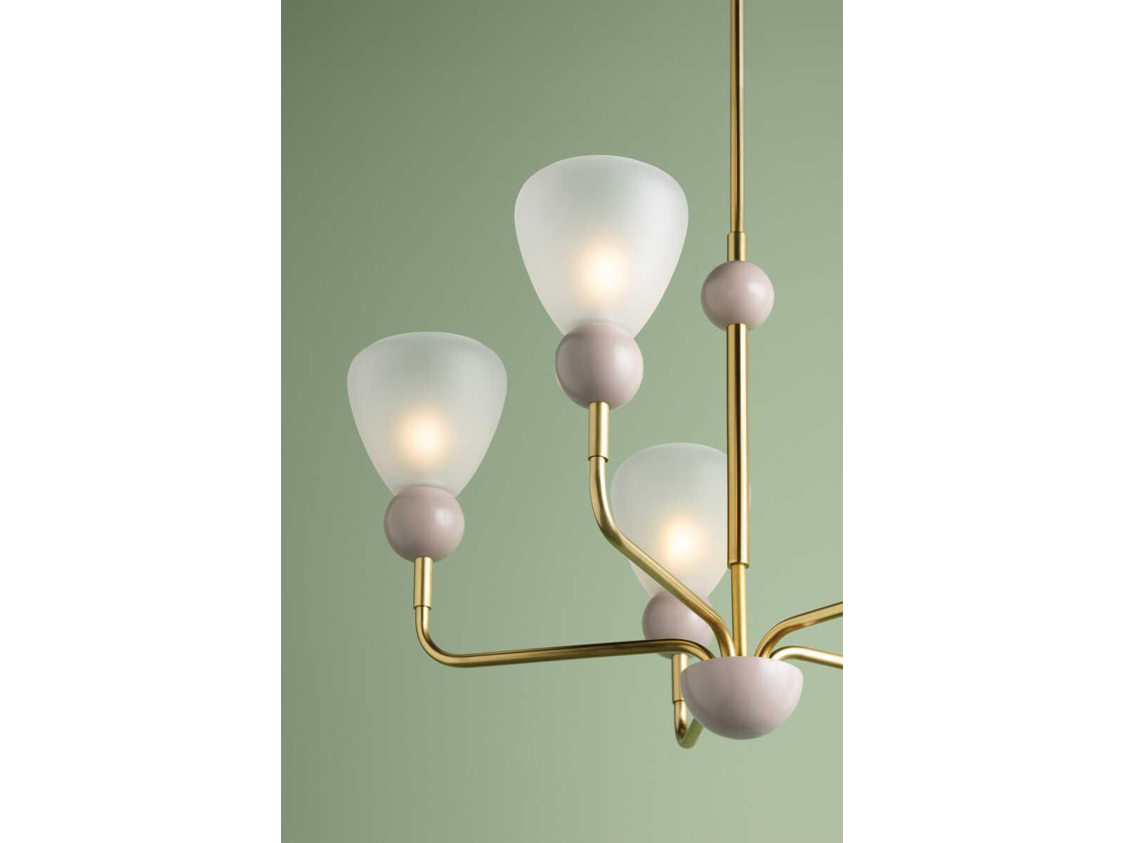 Mitzi Doreen 5-Light Aged Brass Soft Peignoir Chandelier