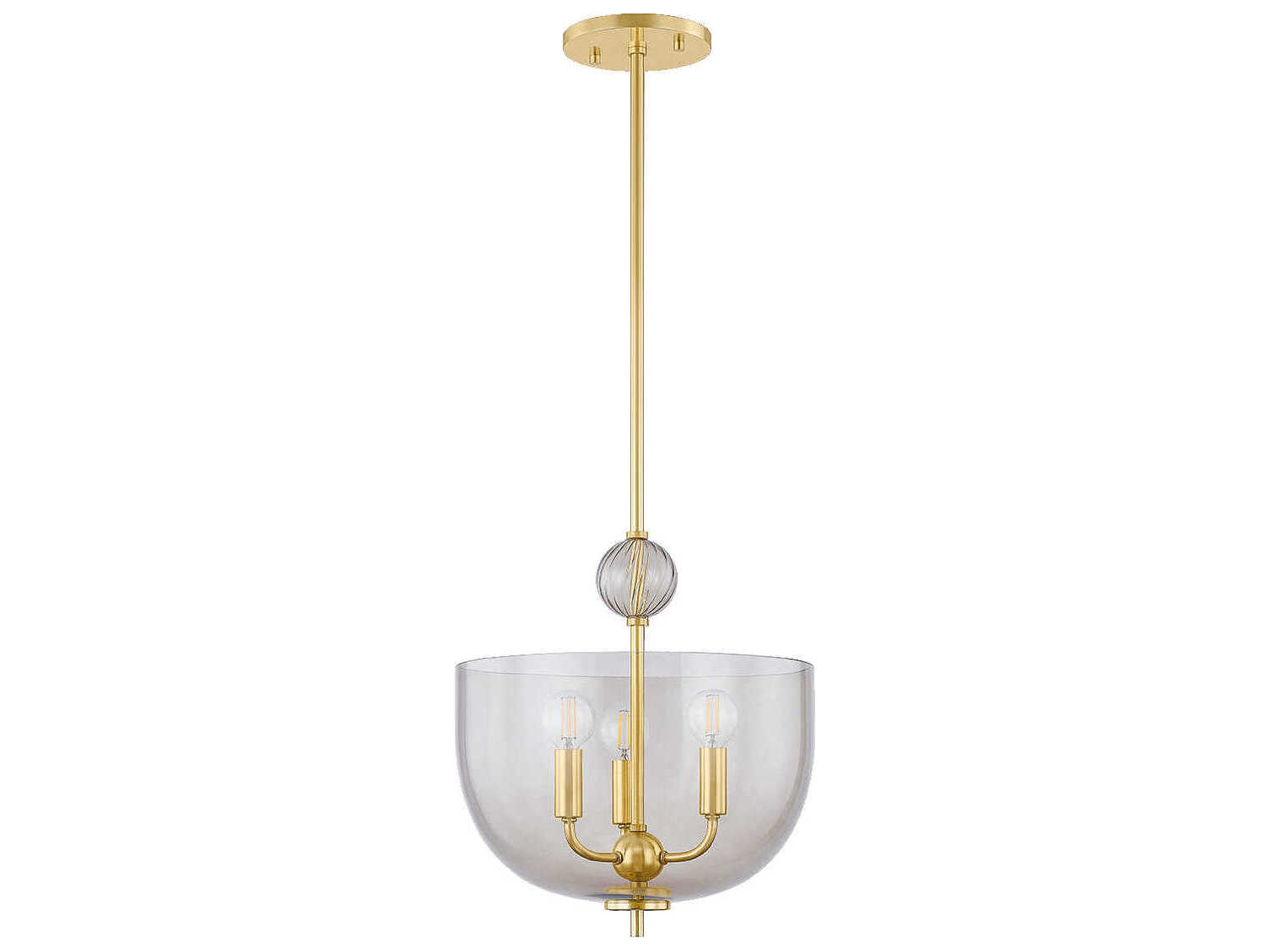 Mitzi Arianne 3-Light Aged Brass Bowl Mini Pendant