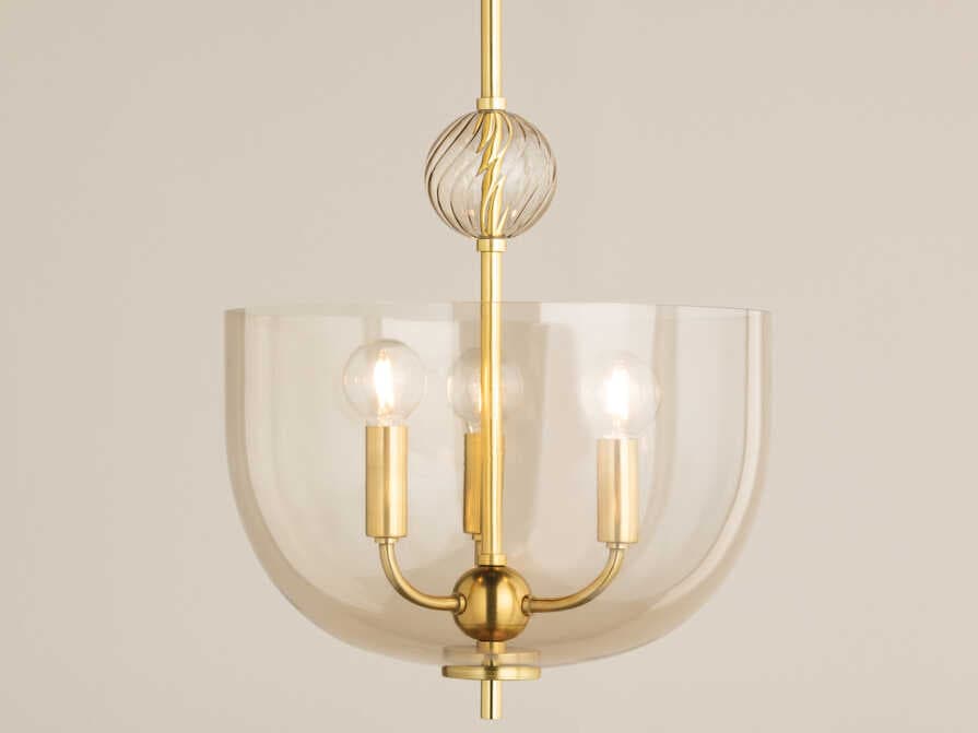 Mitzi Arianne 3-Light Aged Brass Bowl Mini Pendant