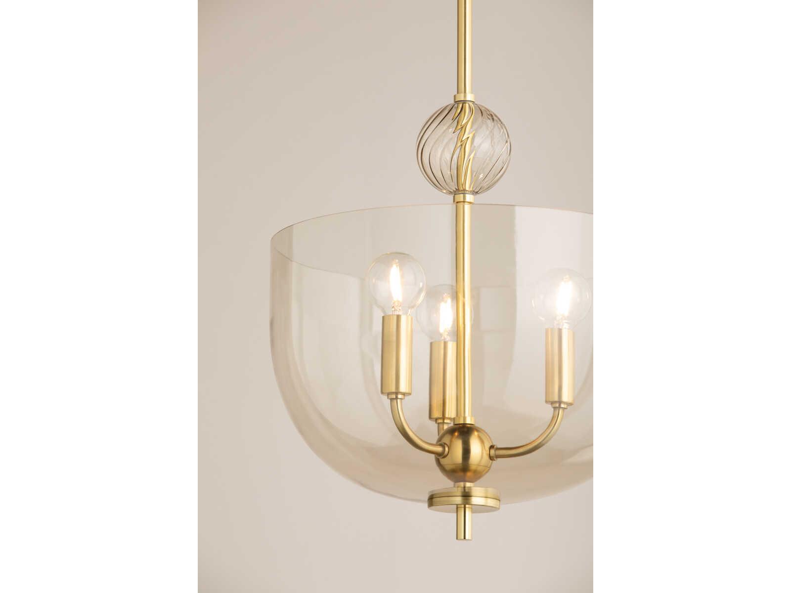 Mitzi Arianne 3-Light Aged Brass Bowl Mini Pendant