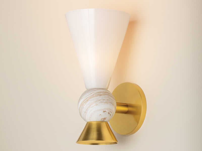 Mitzi Mona 1-Light Aged Brass Wall Sconce