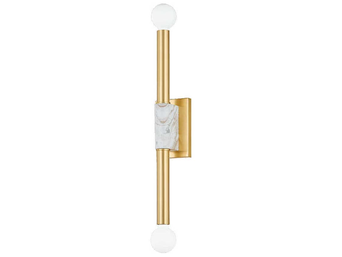 Mitzi Goldie 2-Light Aged Brass Wall Sconce