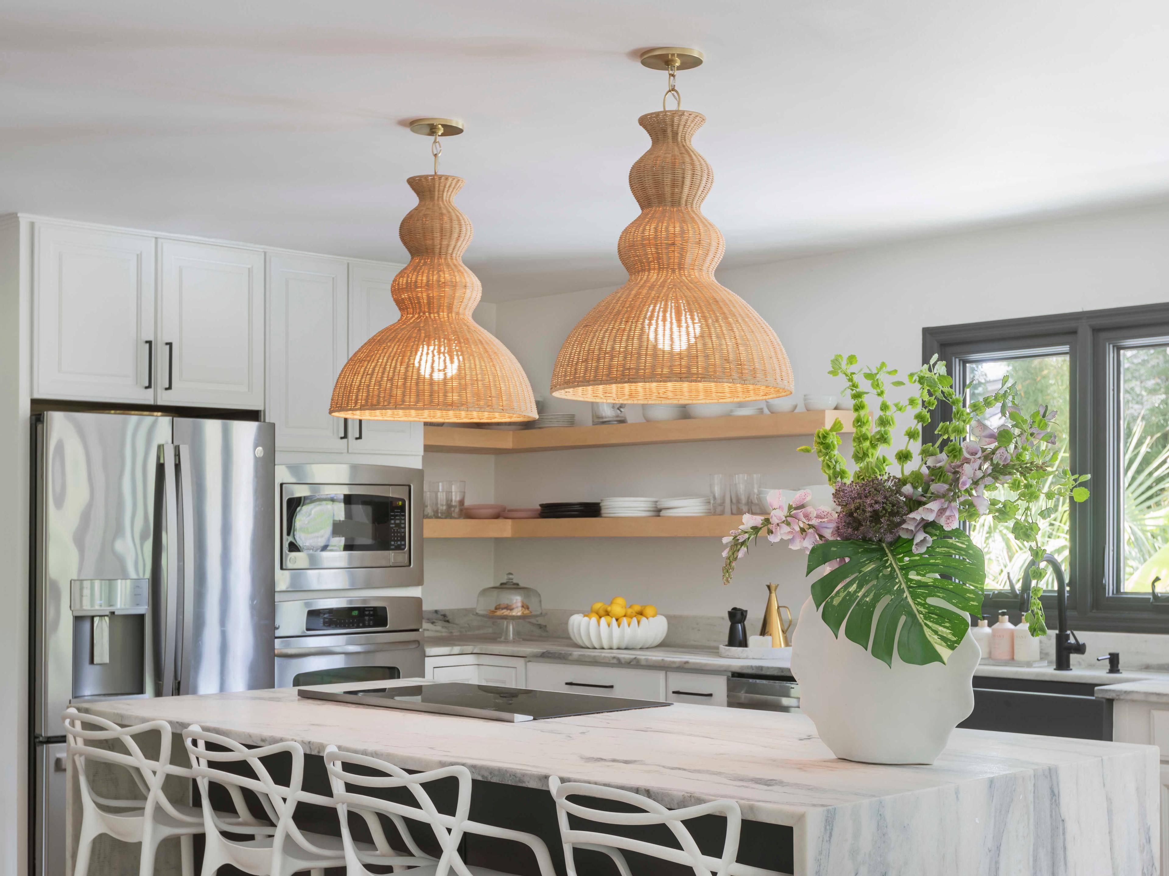 Mitzi Mayla 1-Light Aged Brass Geometric Pendant