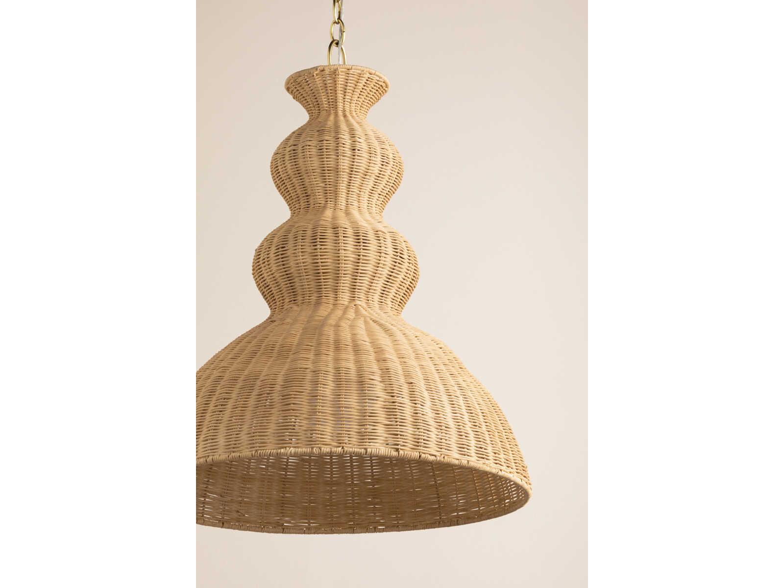 Mitzi Mayla 1-Light Aged Brass Brown Geometric Pendant