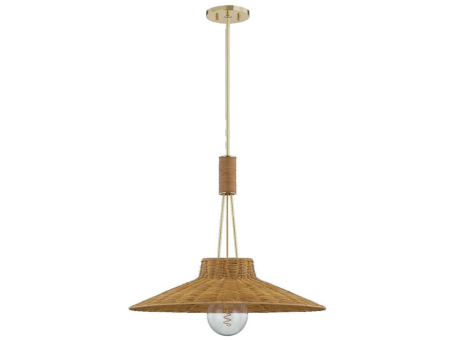 Mitzi Laudine 1-Light Aged Brass Dome Pendant