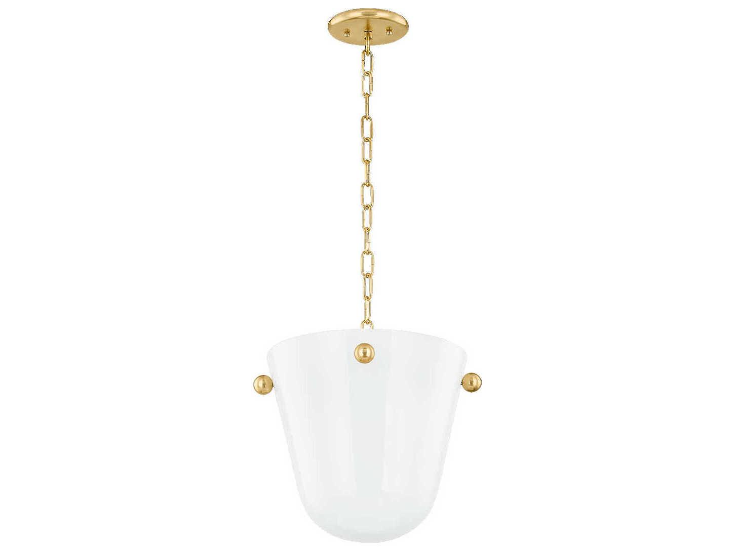 Mitzi Rima 1-Light Aged Brass Bowl Pendant
