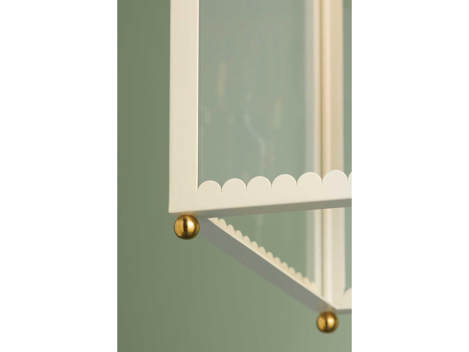 Mitzi Rosalie 4-Light Aged Brass Soft Cream Lantern Mini Pendant