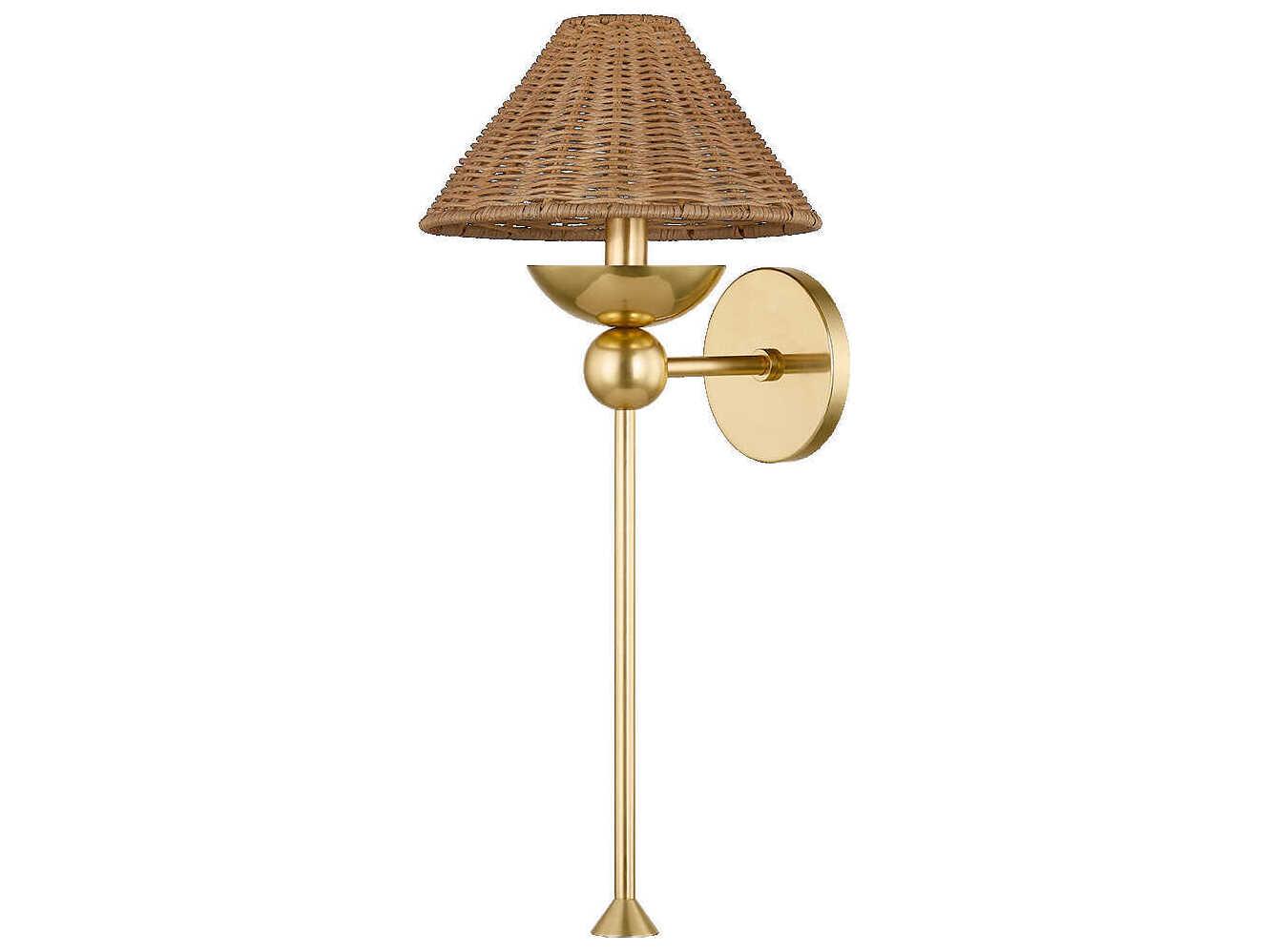 Mitzi Perilla 1-Light Aged Brass Wall Sconce