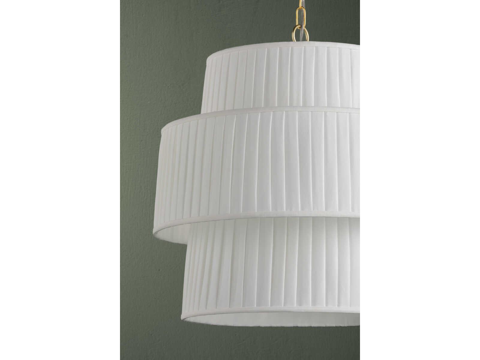 Mitzi Rya 1-Light Aged Brass White Drum Pendant