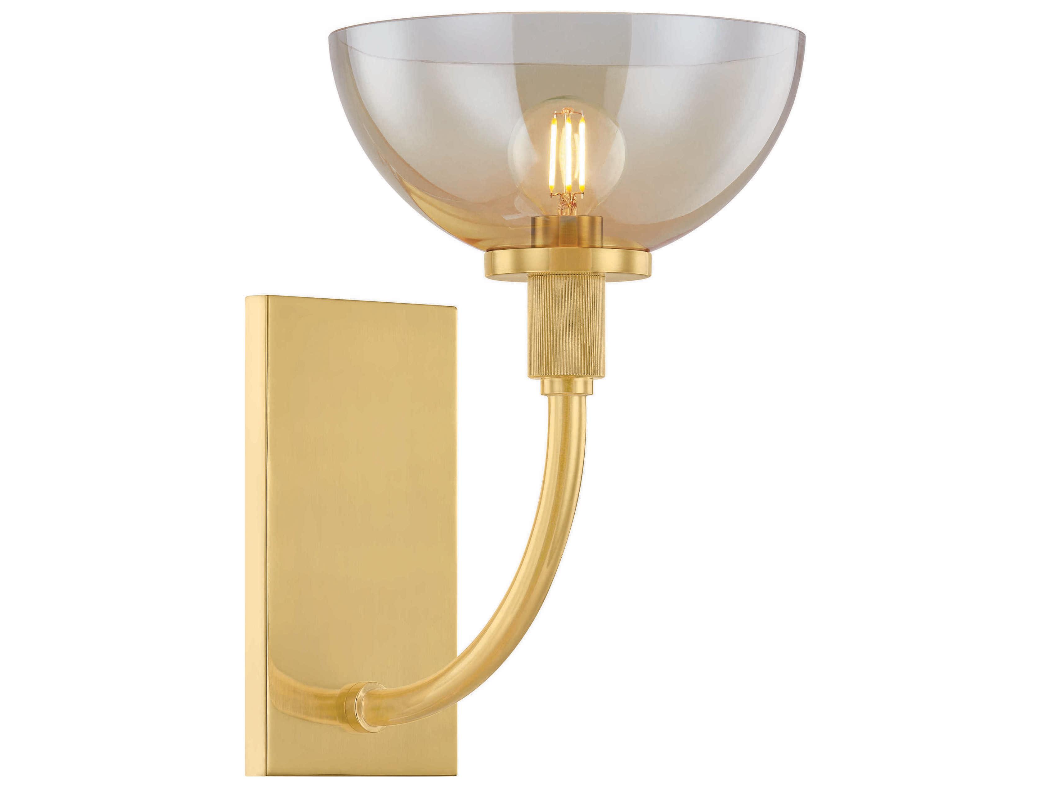 Mitzi Eva 1-Light Aged Brass Wall Sconce