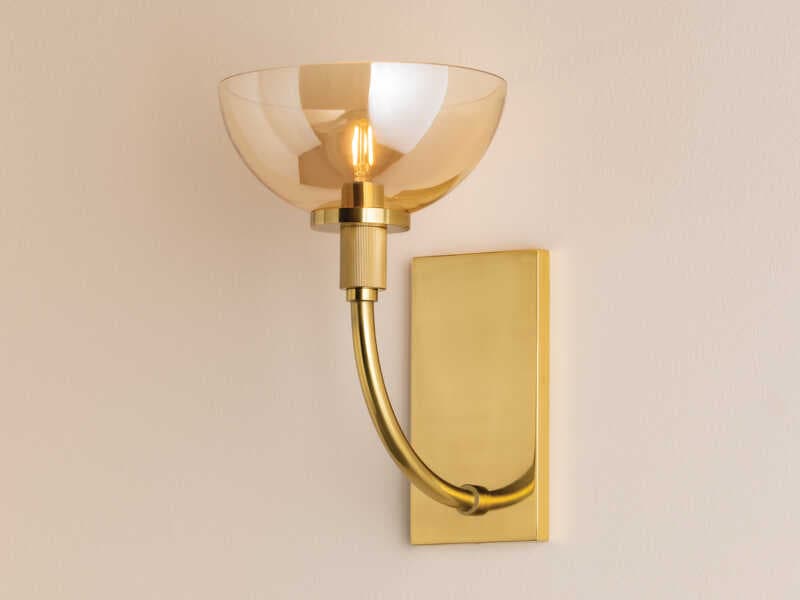 Mitzi Eva 1-Light Aged Brass Wall Sconce