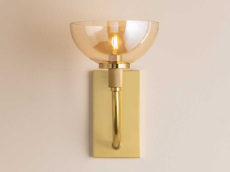Mitzi Eva 1-Light Aged Brass Wall Sconce