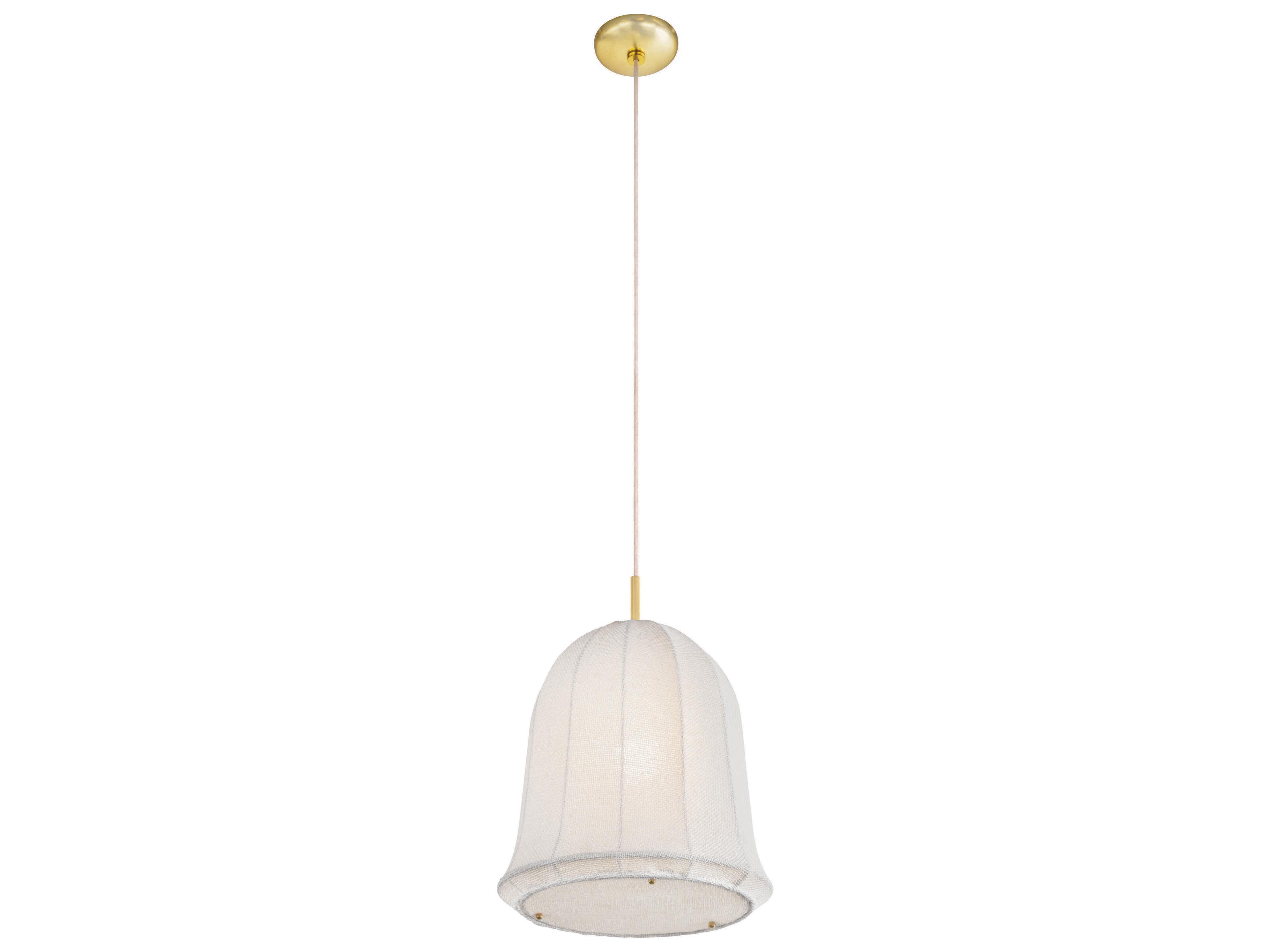 Mitzi Risa 1-Light Aged Brass Dome Pendant