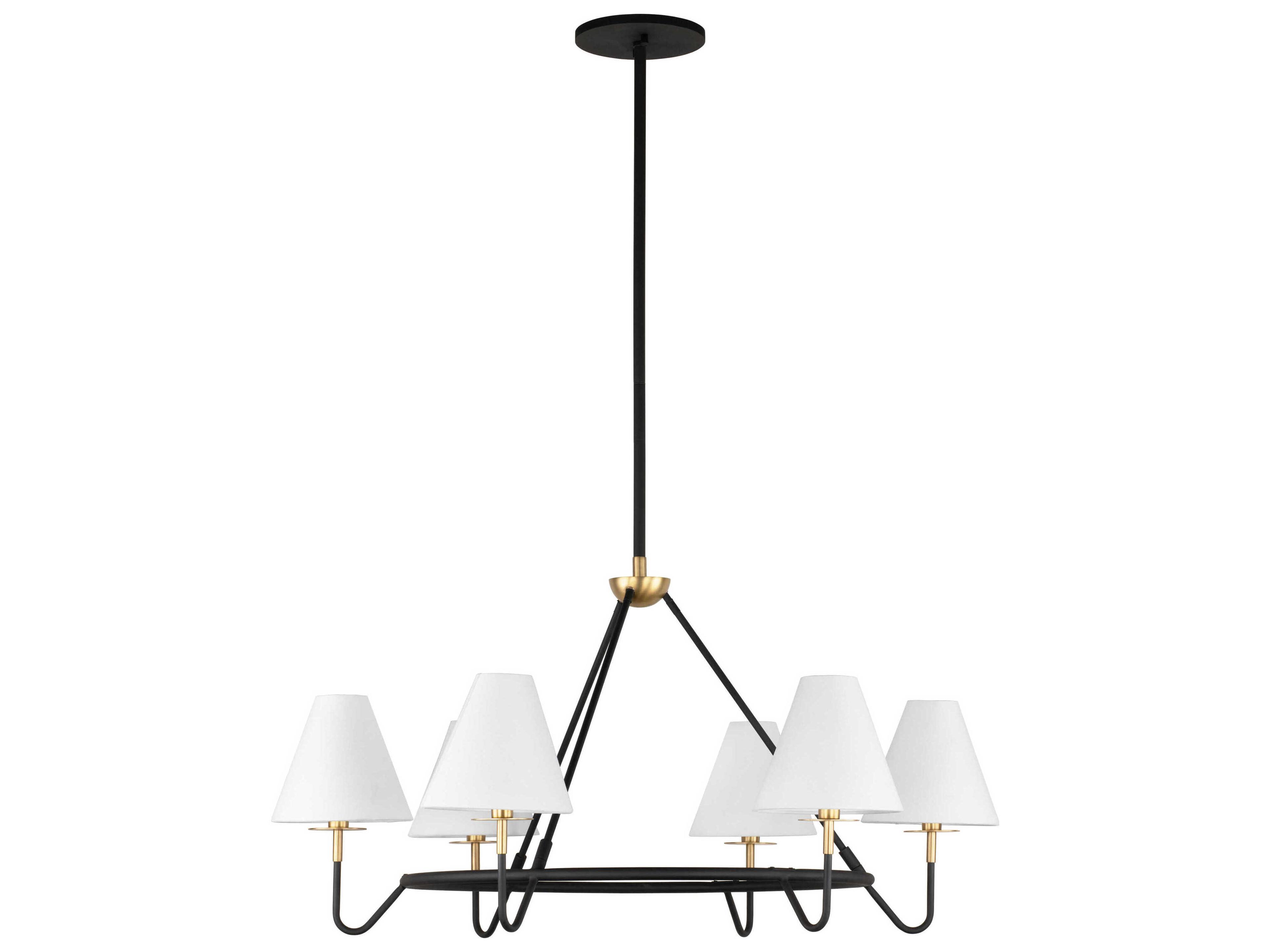 Mitzi Polly 6-Light Aged Brass Bronze Candelabra Chandelier
