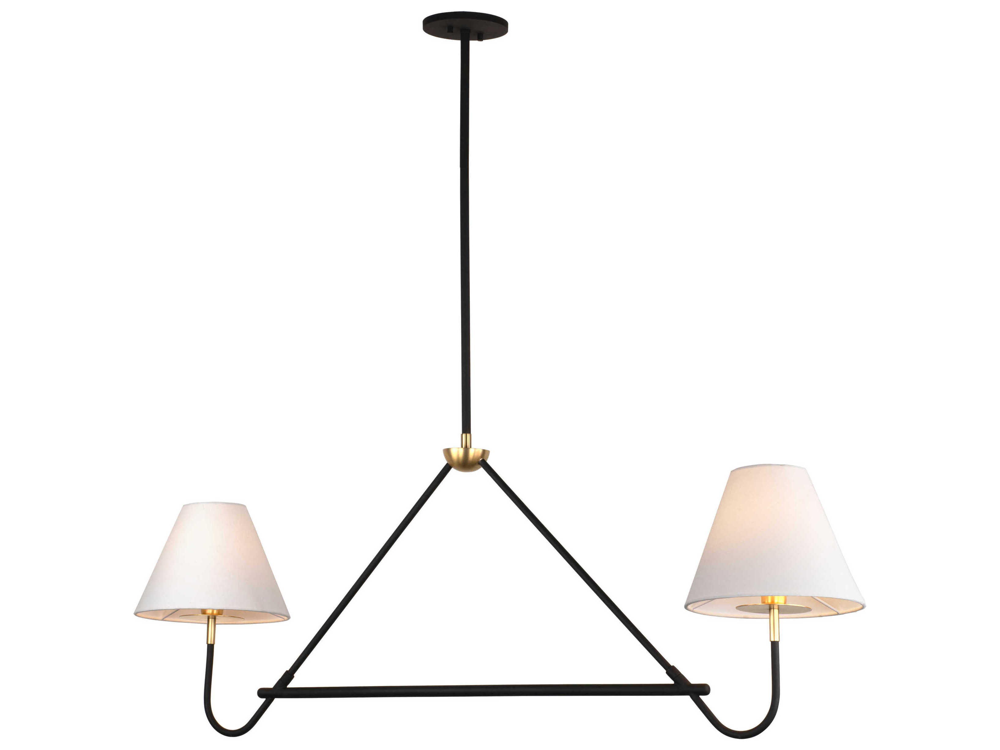 Mitzi Polly 2-Light Aged Brass Bronze Island Pendant
