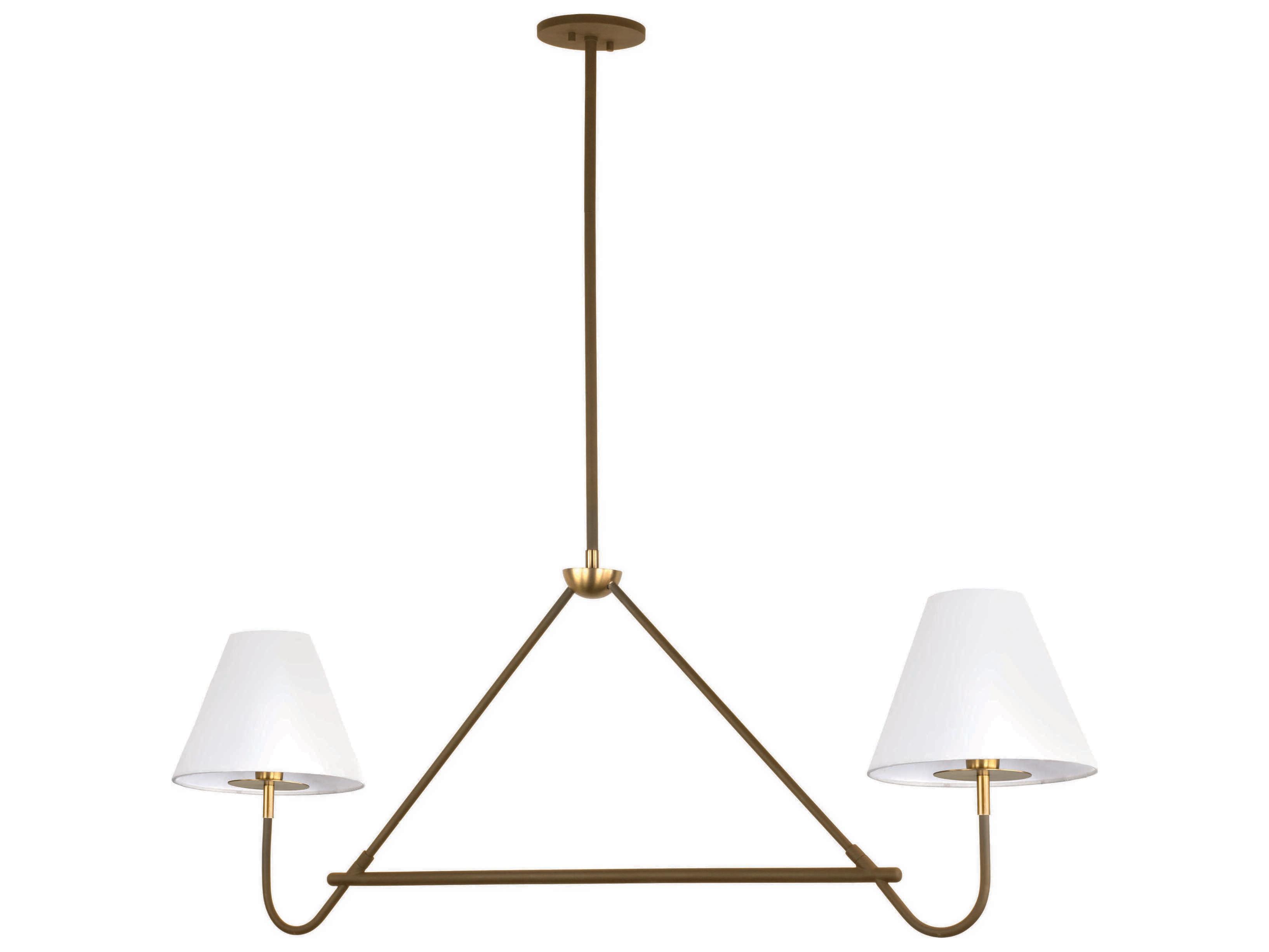 Mitzi Polly 2-Light Aged Brass Bronze Island Pendant