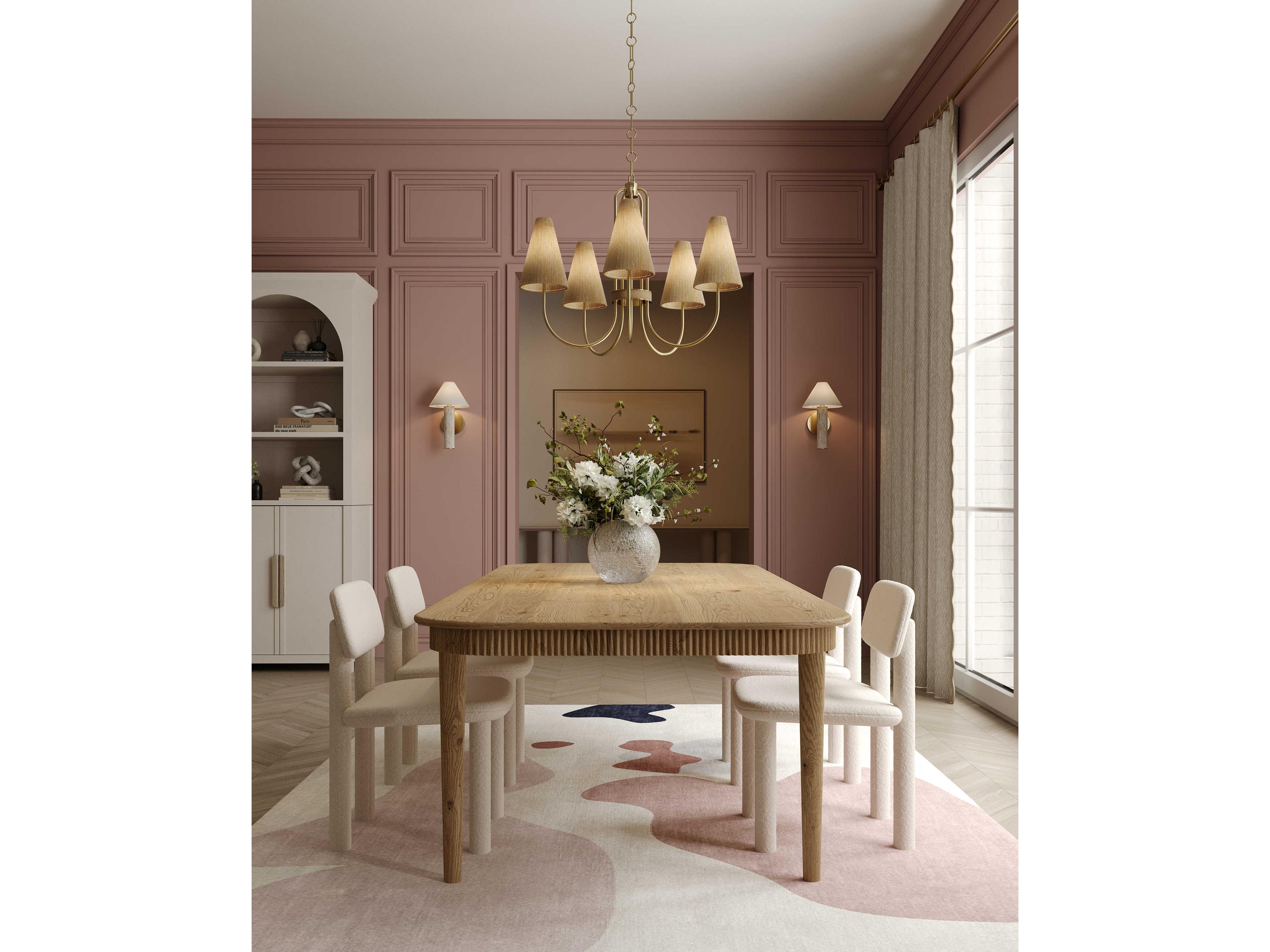 Mitzi Jessel 5-Light Aged Brass Candelabra Chandelier