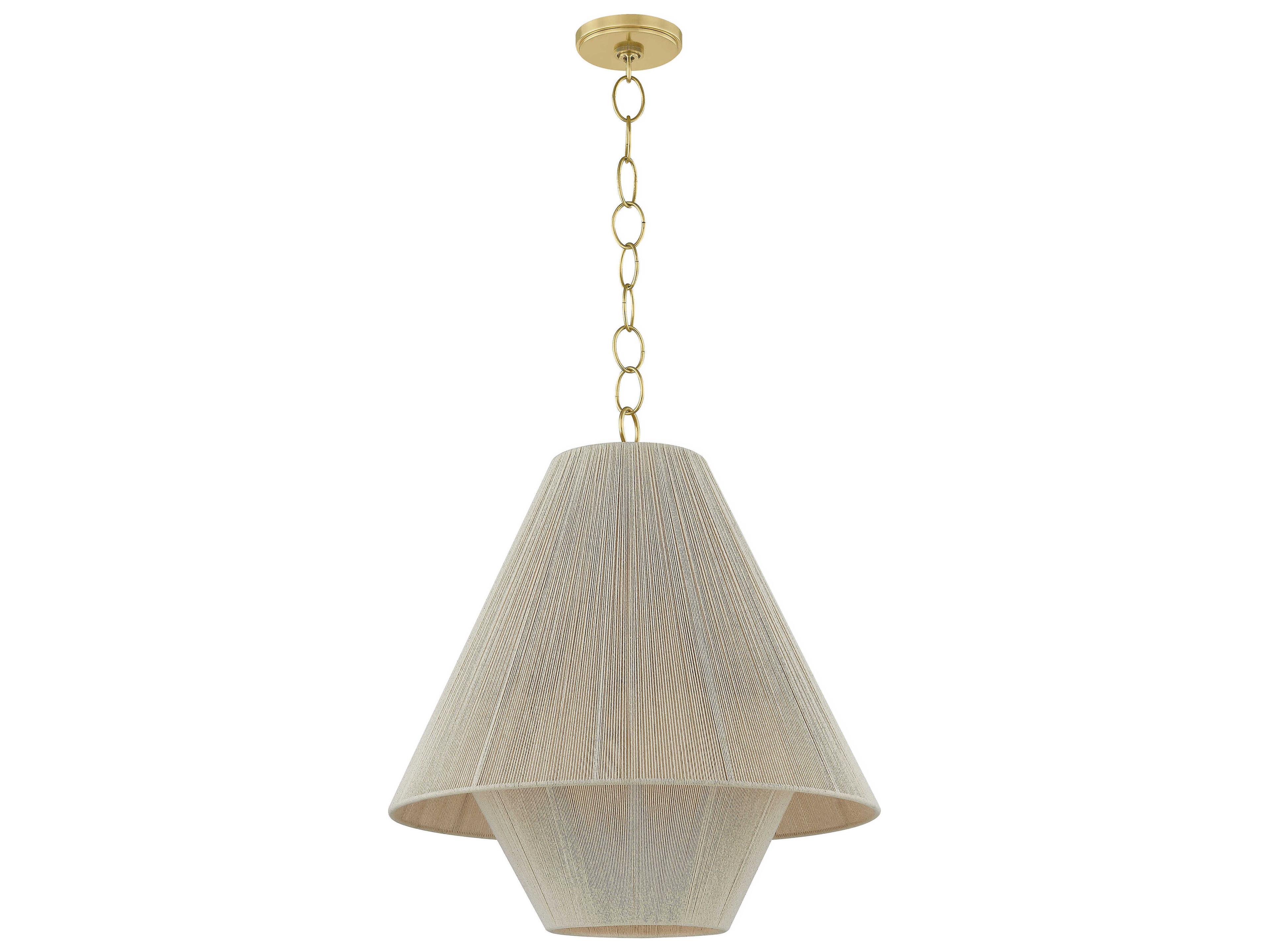 Mitzi Eleanor 1-Light Aged Brass Pendant