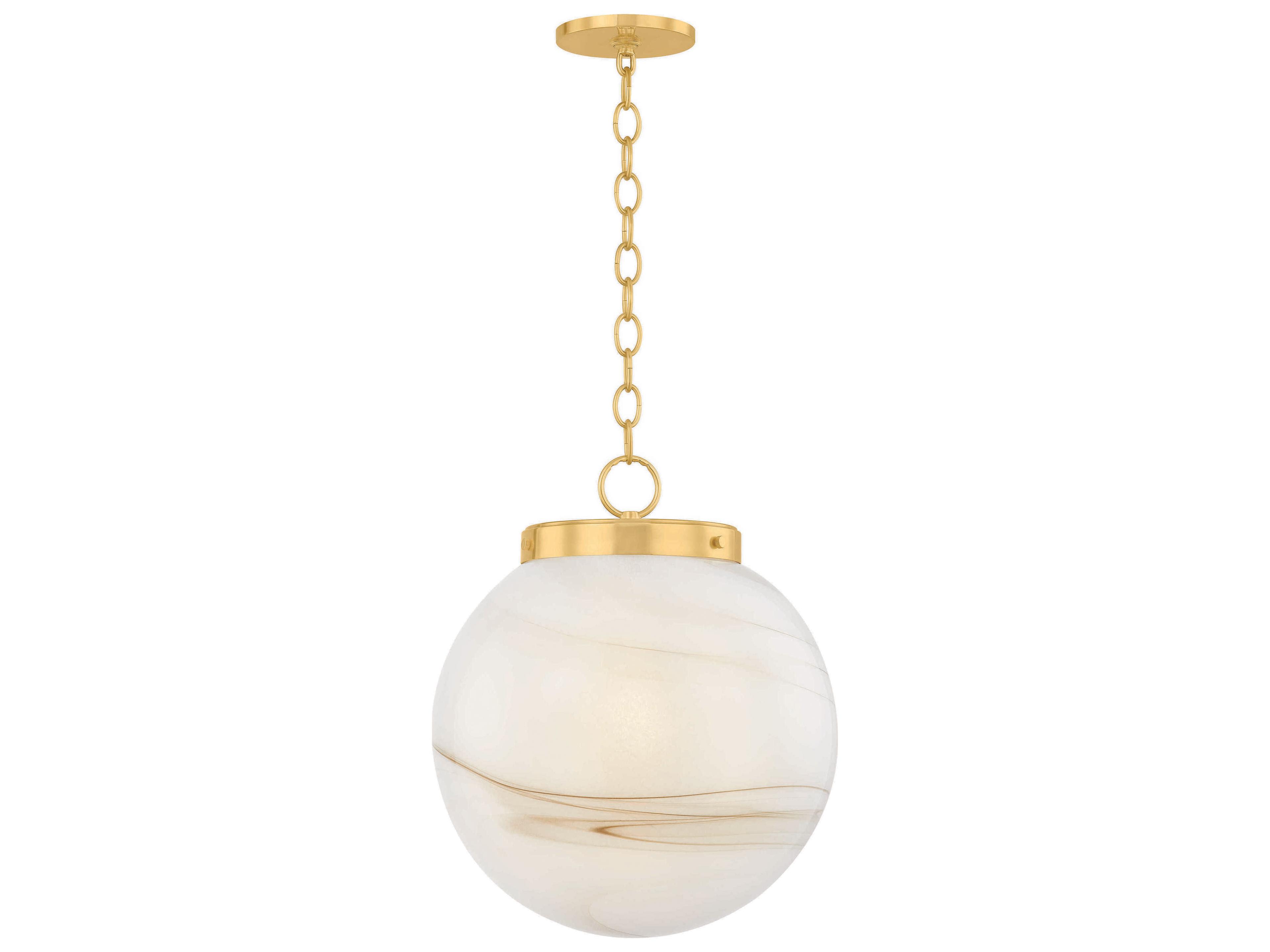 Mitzi Ambra 1-Light Aged Brass Pendant
