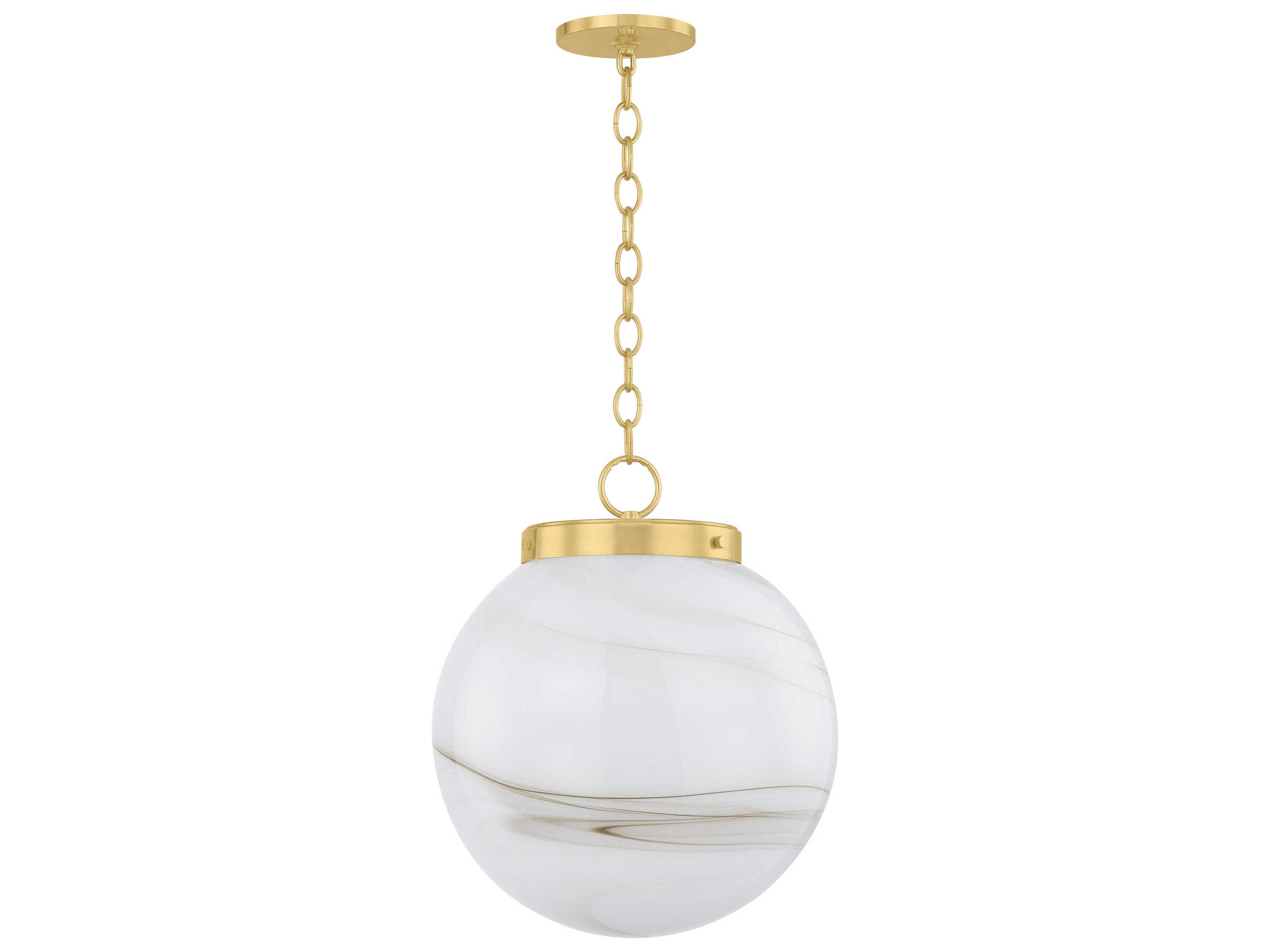 Mitzi Ambra 1-Light Aged Brass Pendant