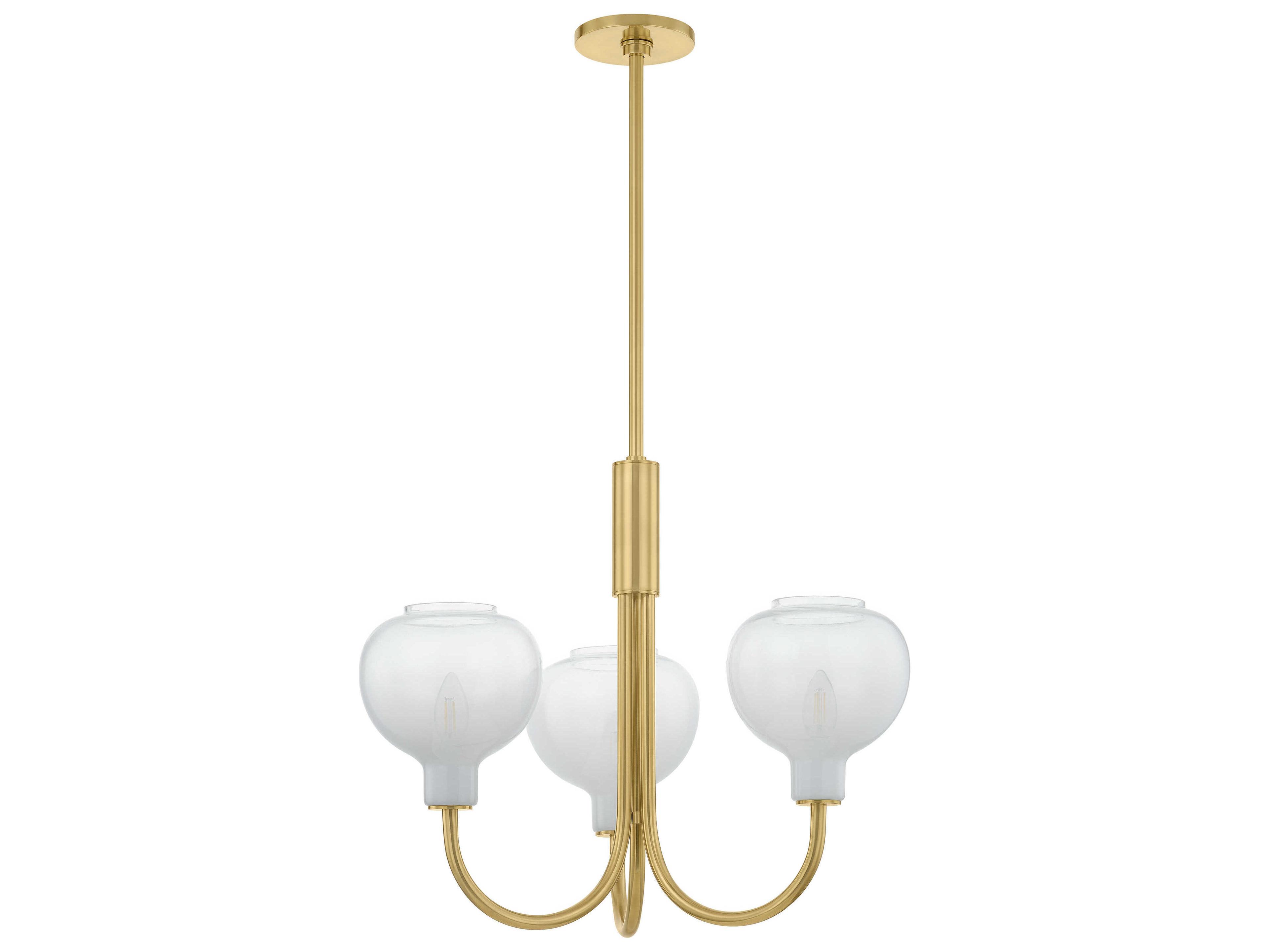 Mitzi Estelle 3-Light Aged Brass Round Chandelier