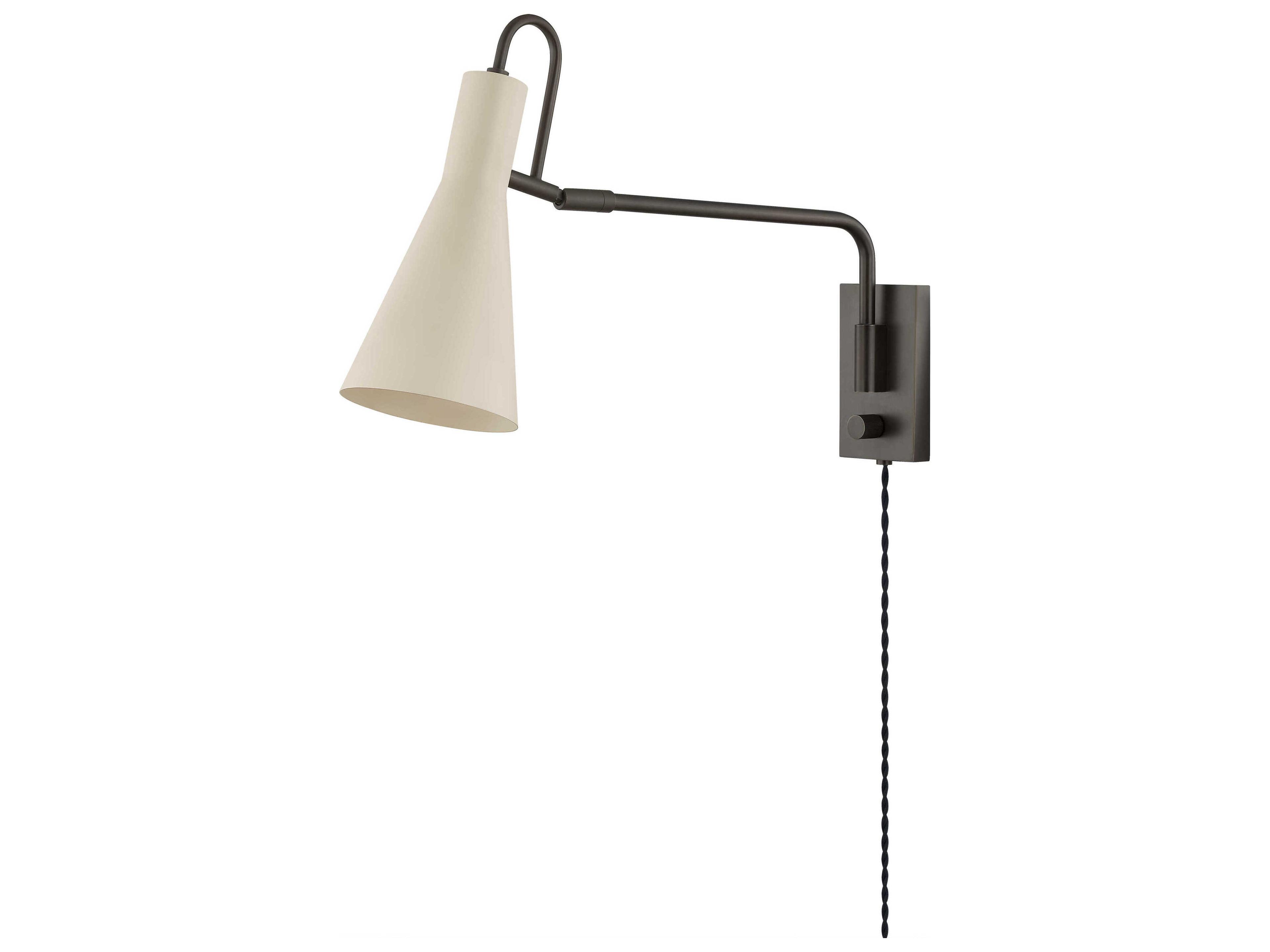 Mitzi Yvette 1-Light True Bronze Soft Bisque Swing Wall Sconce
