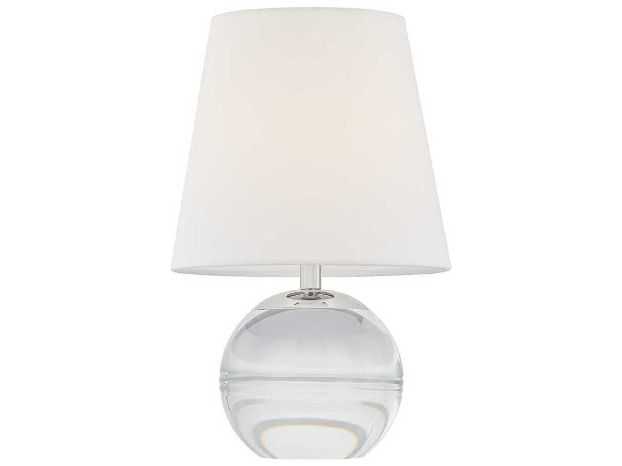 Mitzi Nicole Polished Nickel White Linen Fabric Table Lamp
