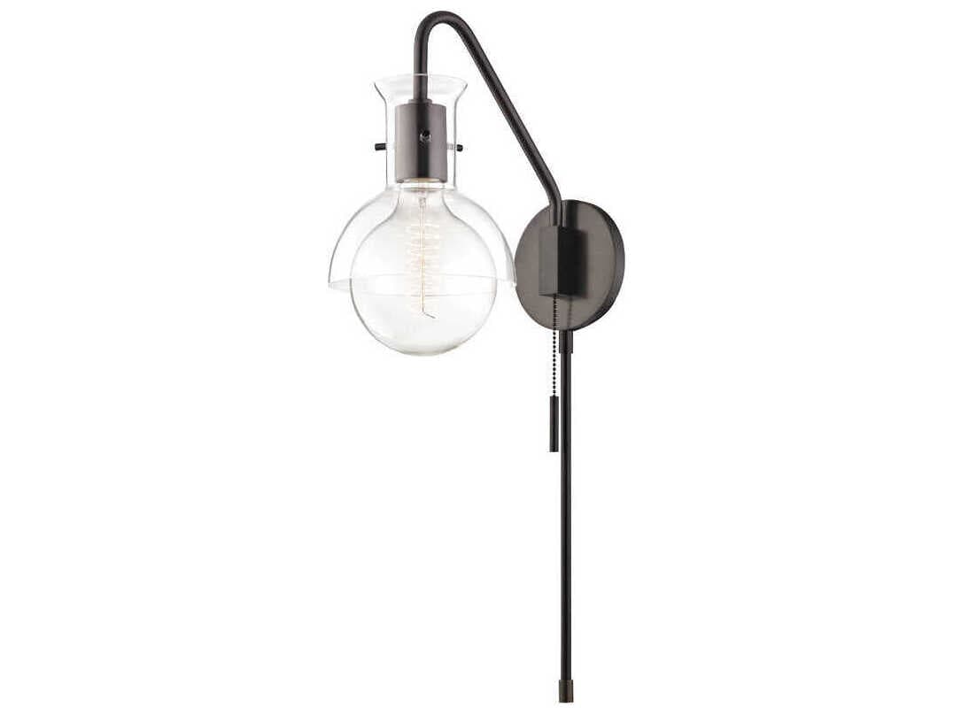 Mitzi Riley 1-Light Old Bronze Glass Wall Sconce