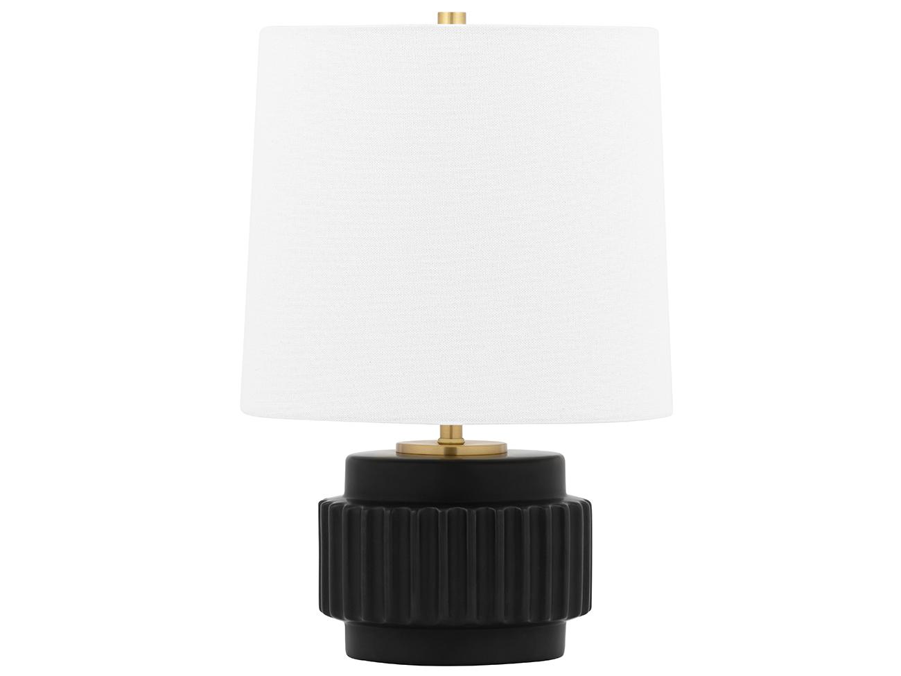 Mitzi Kalani Matte Black White Table Lamp