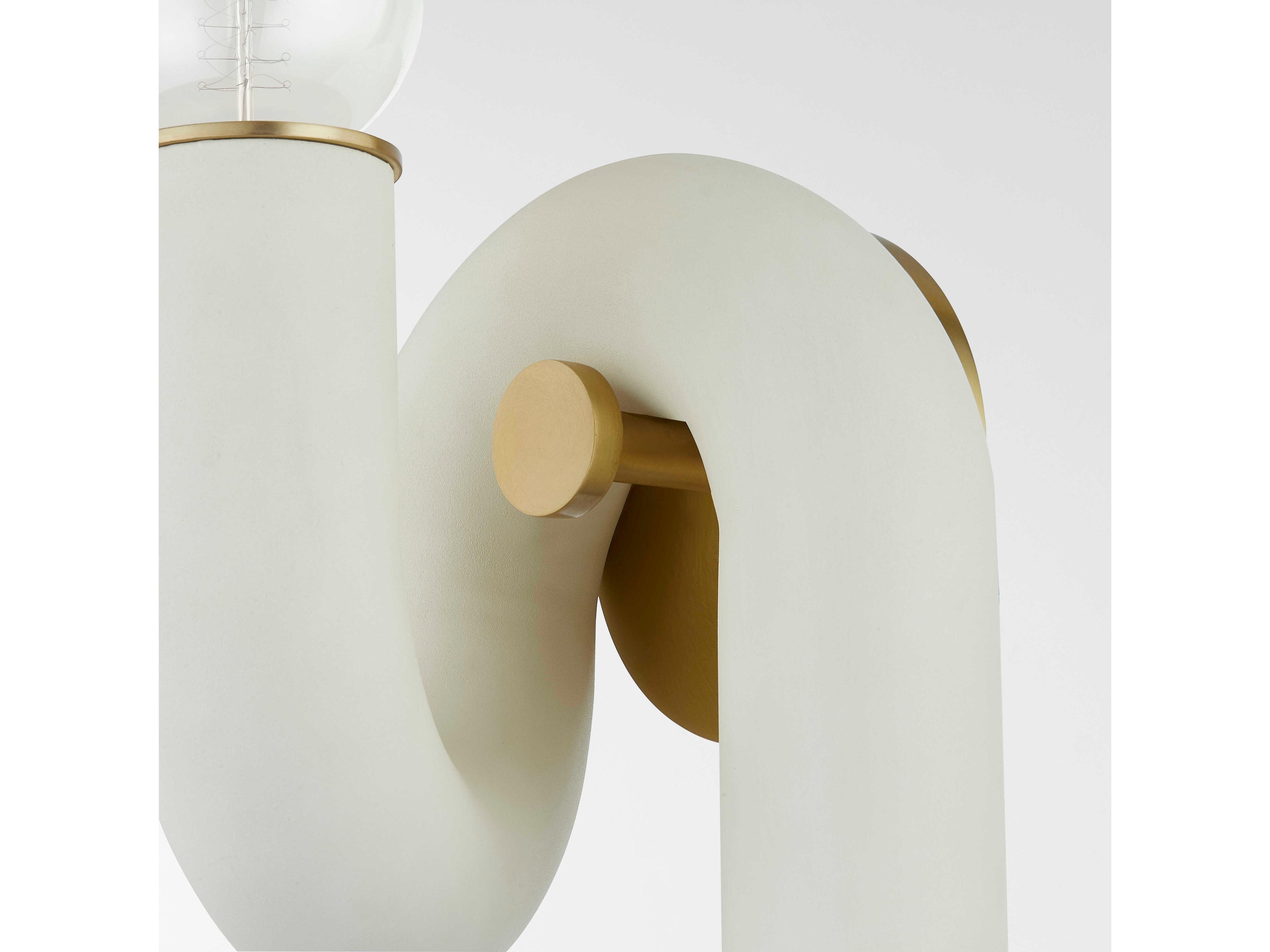 Mitzi Jolie 1-Light Aged Brass White Wall Sconce