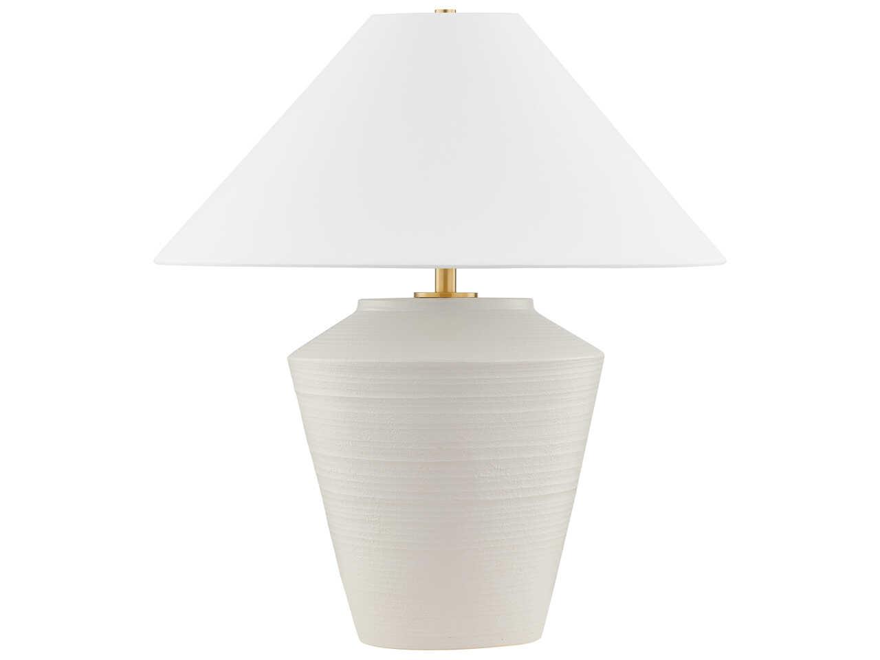 Mitzi Rachie White Linen Table Lamp