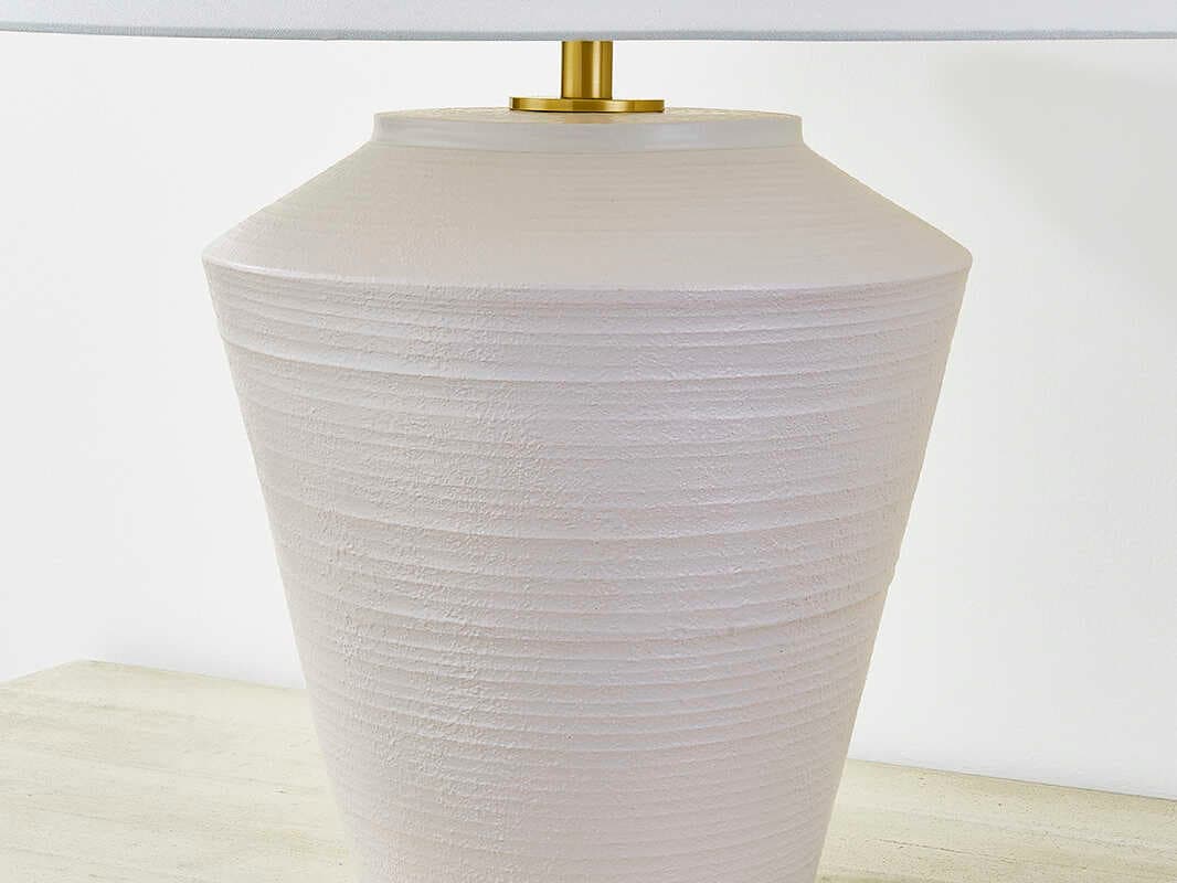 Mitzi Rachie White Linen Table Lamp