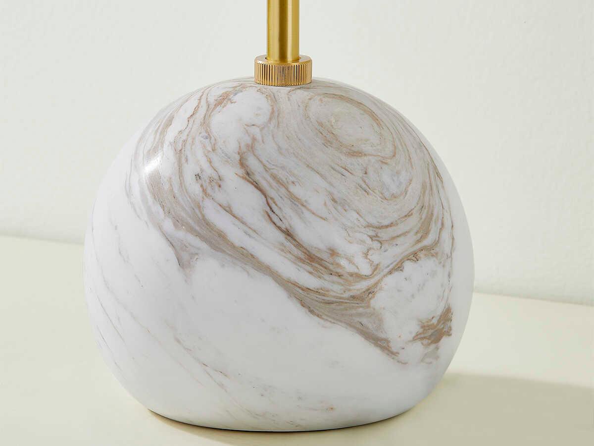 Mitzi Jewel Aged Brass White Table Lamp