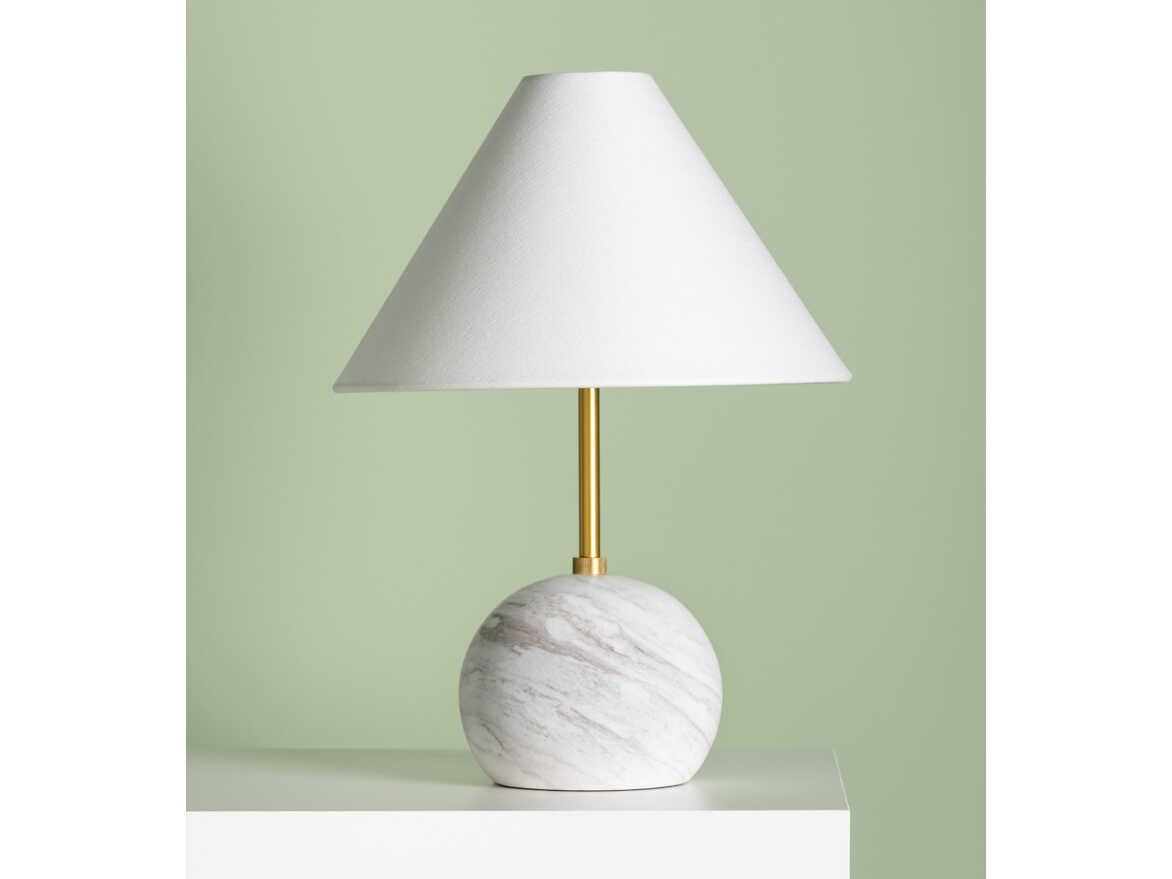 Mitzi Jewel Aged Brass White Table Lamp