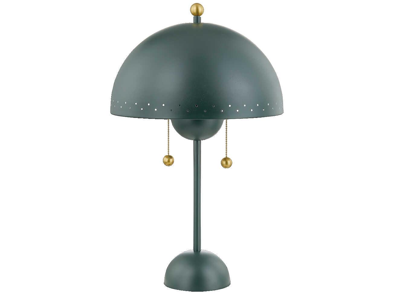 Mitzi Jojo Aged Brass Soft Studio Green Buffet Lamp