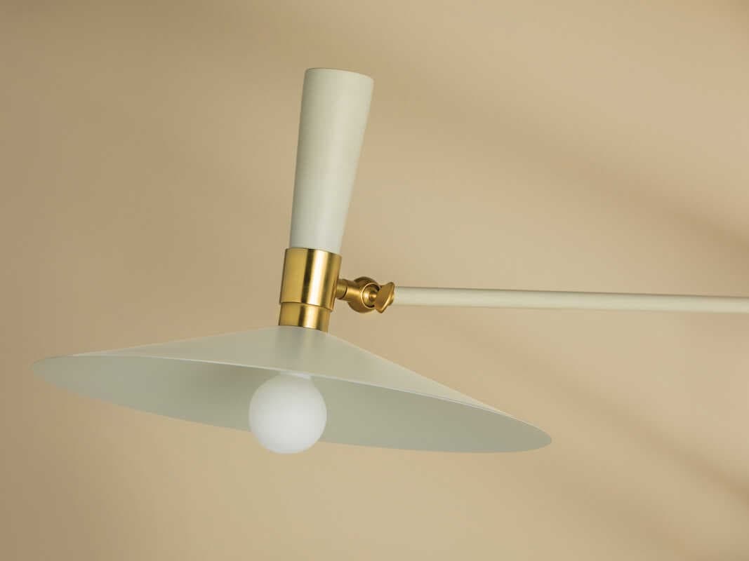 Mitzi Milena 1-Light Aged Brass Soft Cream Swing Wall Sconce