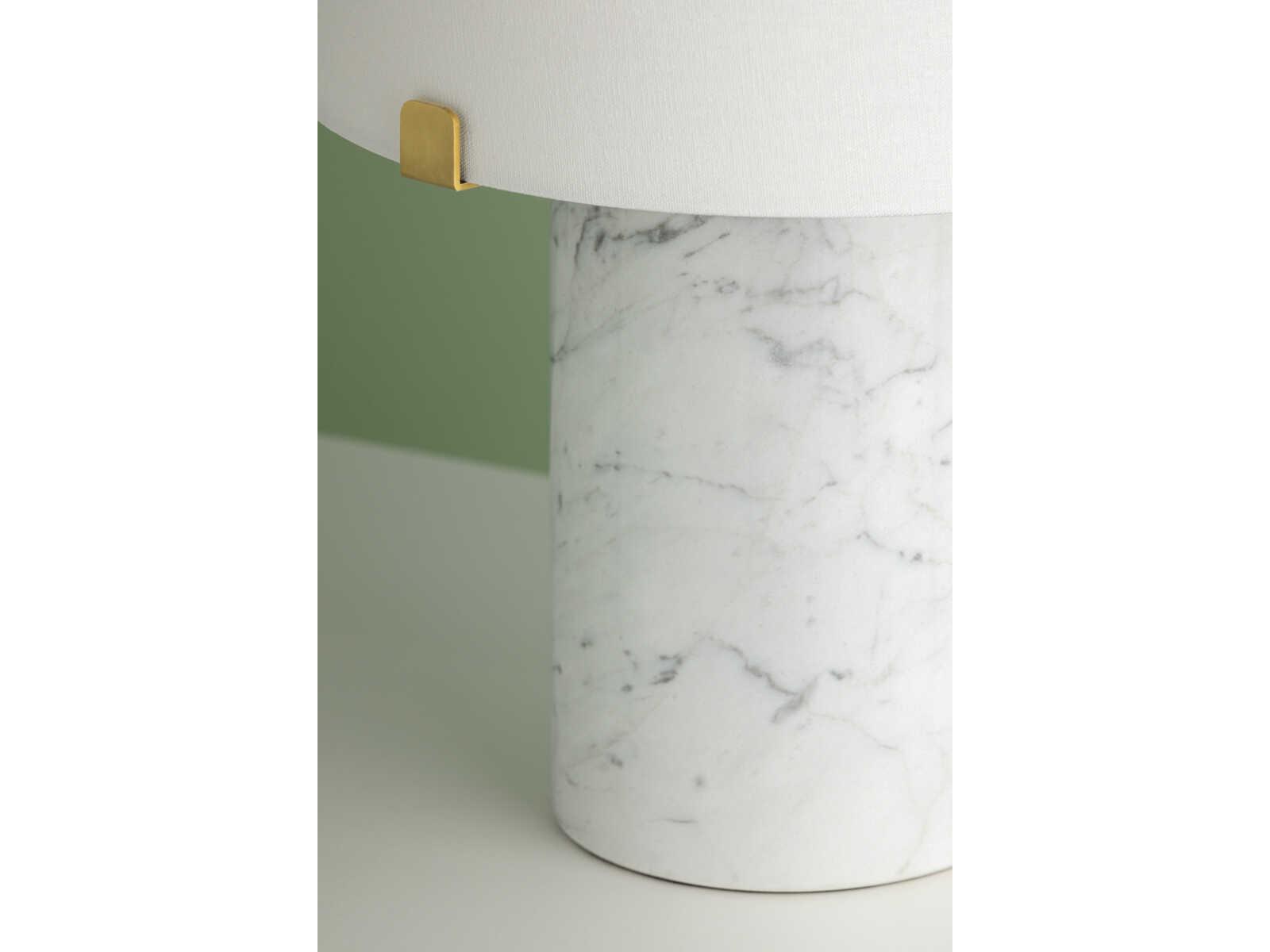 Mitzi Rumi Aged Brass White Linen Table Lamp