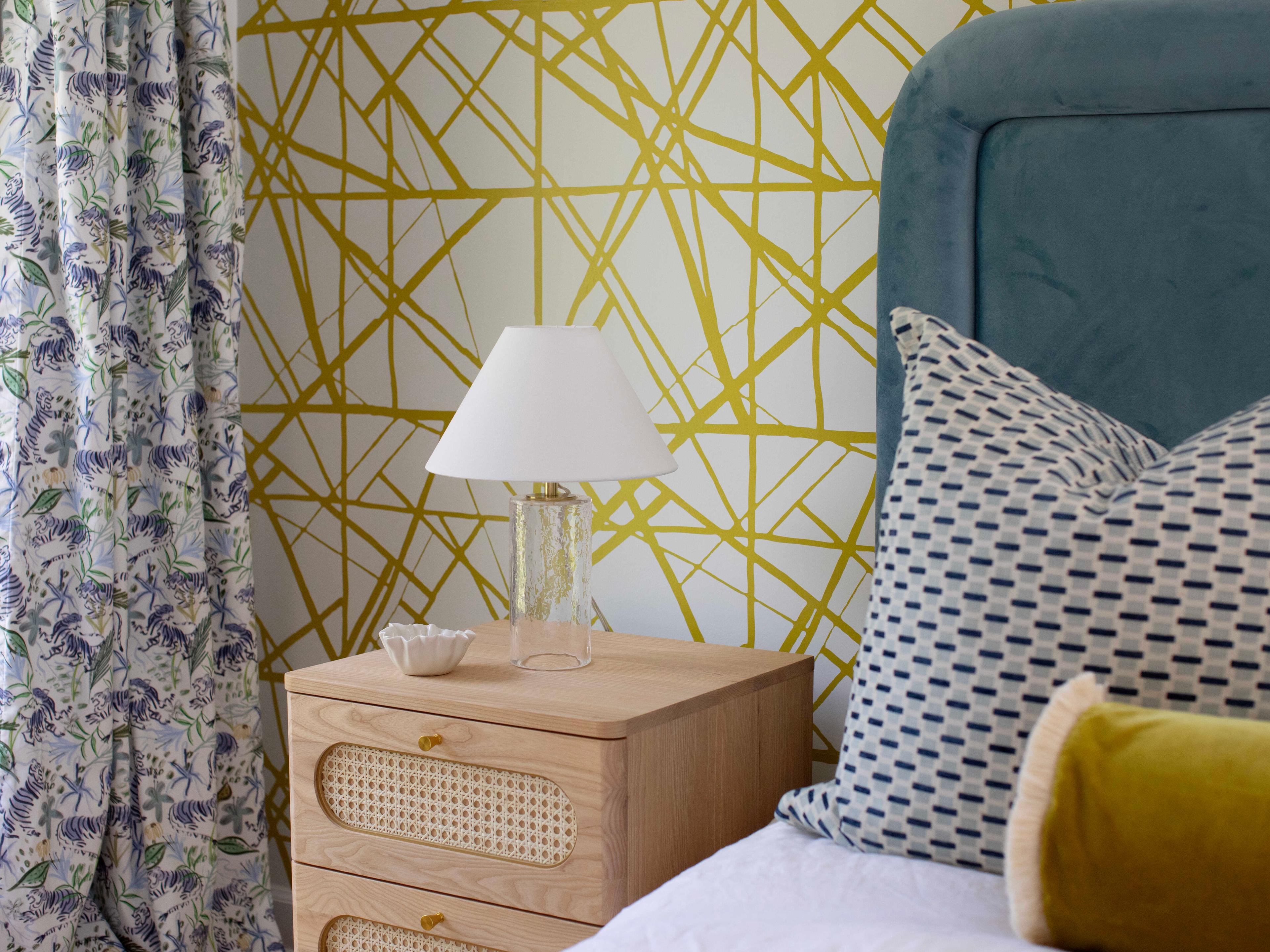 Mitzi Mandy Aged Brass White Linen Clear Table Lamp