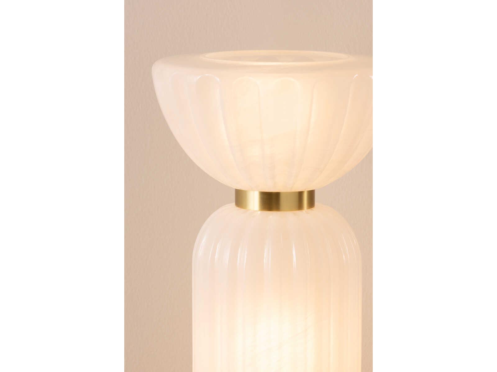 Mitzi Cordelia Aged Brass Cloud Glass Table Lamp