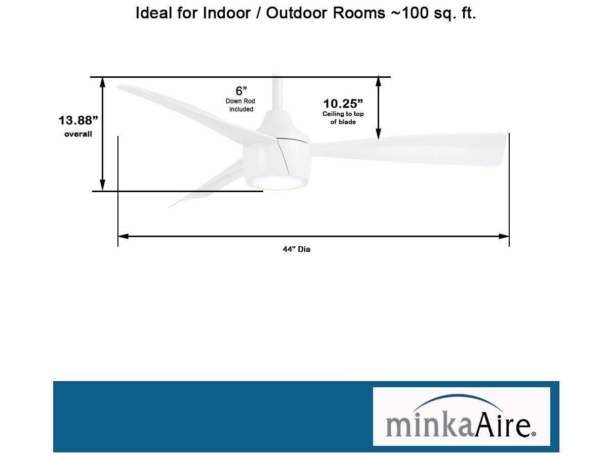 Minka-Aire Skinnie 1 - Light 44" LED Outdoor Ceiling Fan
