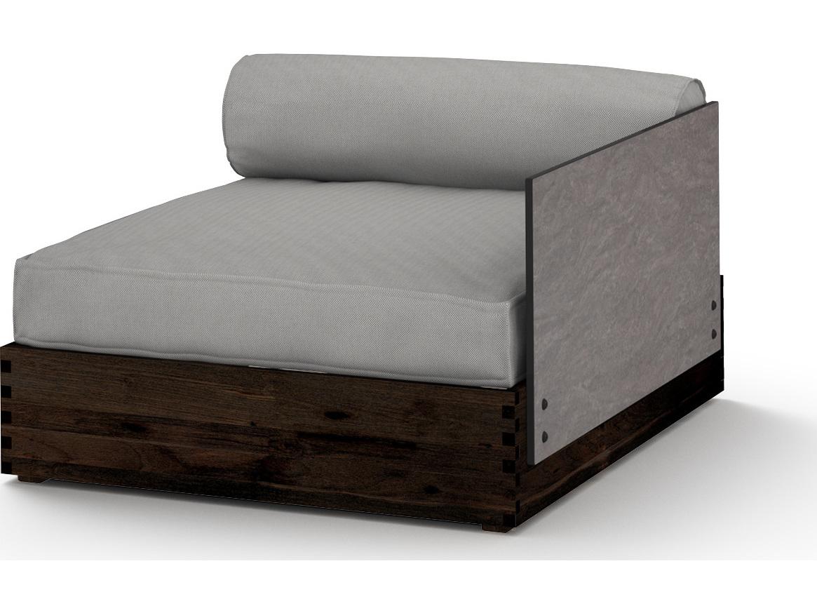 MamaGreen Aiko Teak Cushion Modular Left Arm Outdoor Lounge Chair