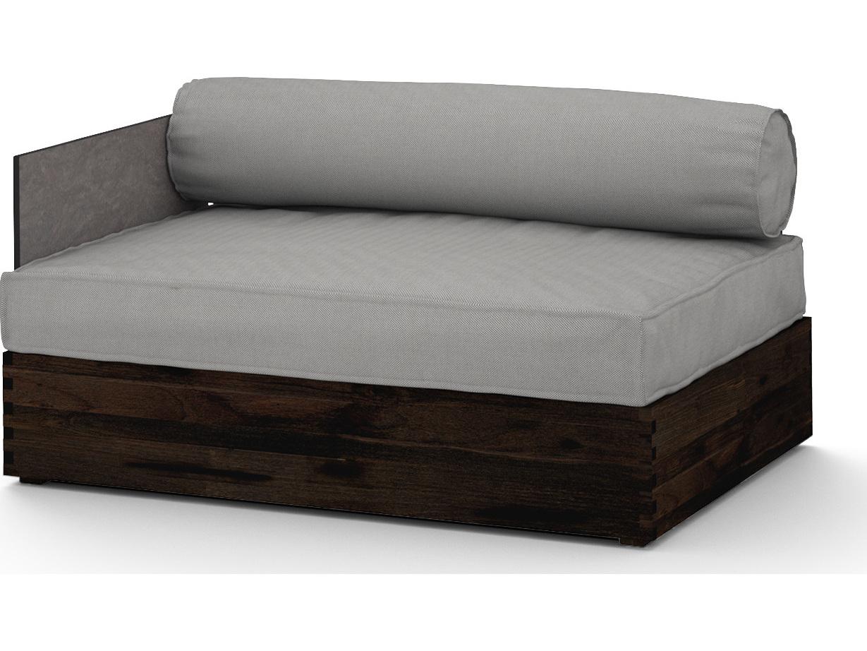 MamaGreen Aiko Teak Cushion Modular Right Arm Patio Lounge Chair