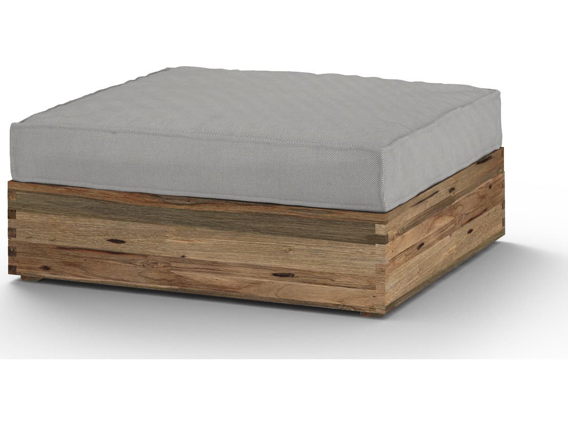 MamaGreen Aiko Teak Cushion Outdoor Ottoman