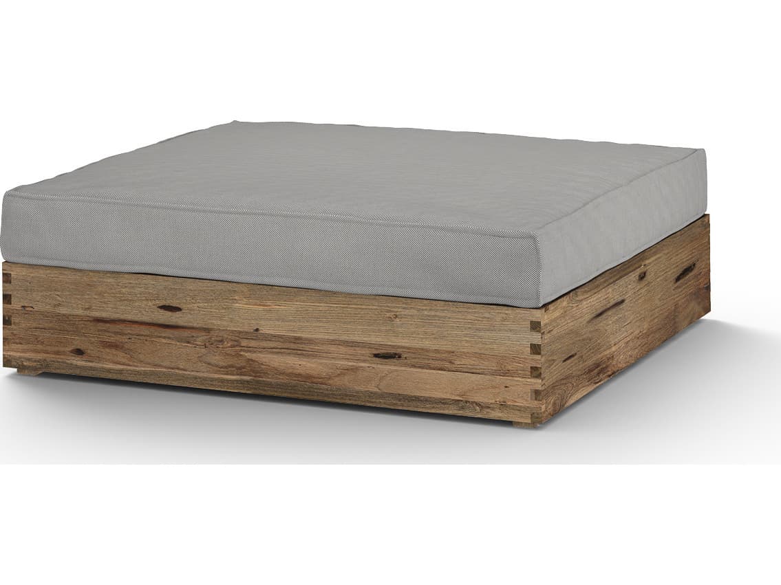 MamaGreen Aiko Teak Cushion Patio Ottoman