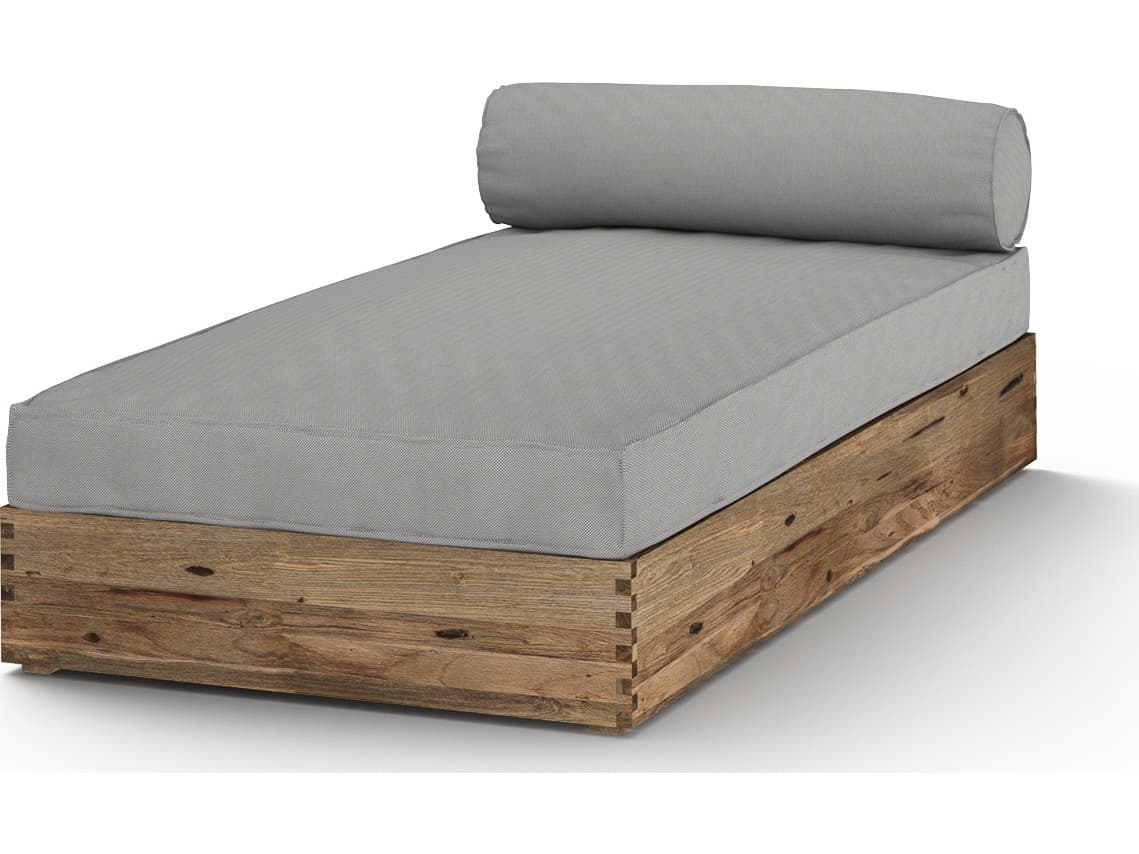 MamaGreen Aiko Teak Cushion Outdoor Patio Chaise Lounge