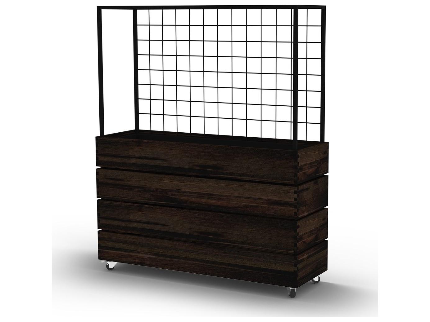 MamaGreen Aiko Teak Aluminum Planter Divider