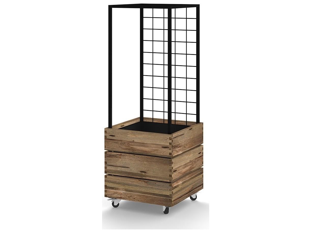 MamaGreen Aiko Teak Aluminum Planter Square