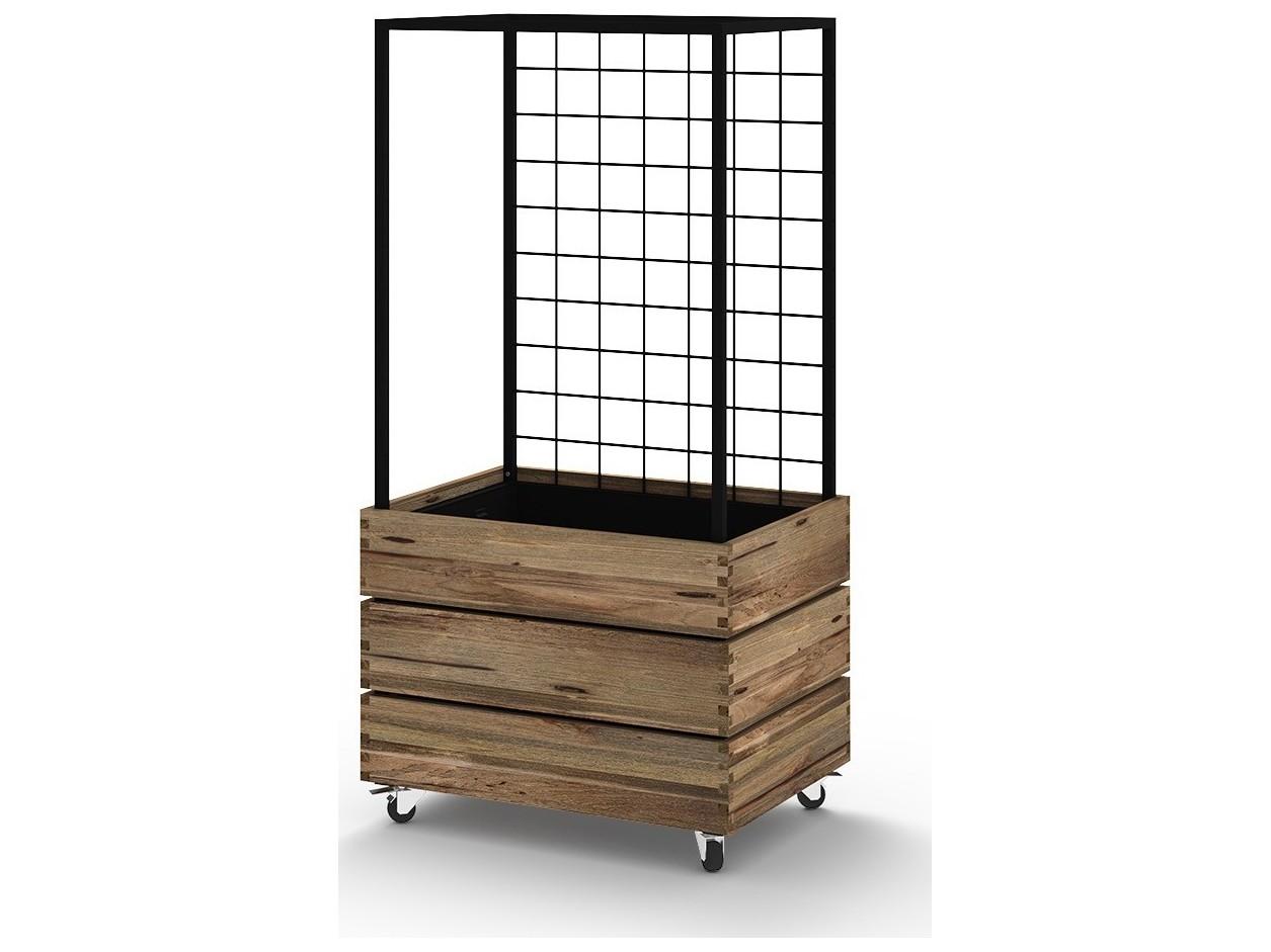 MamaGreen Aiko Teak Aluminum Planter Rectangular